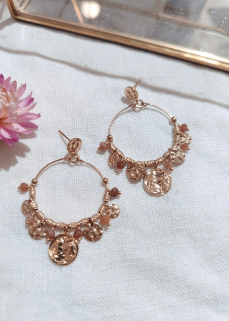 Boucles JADE Camel