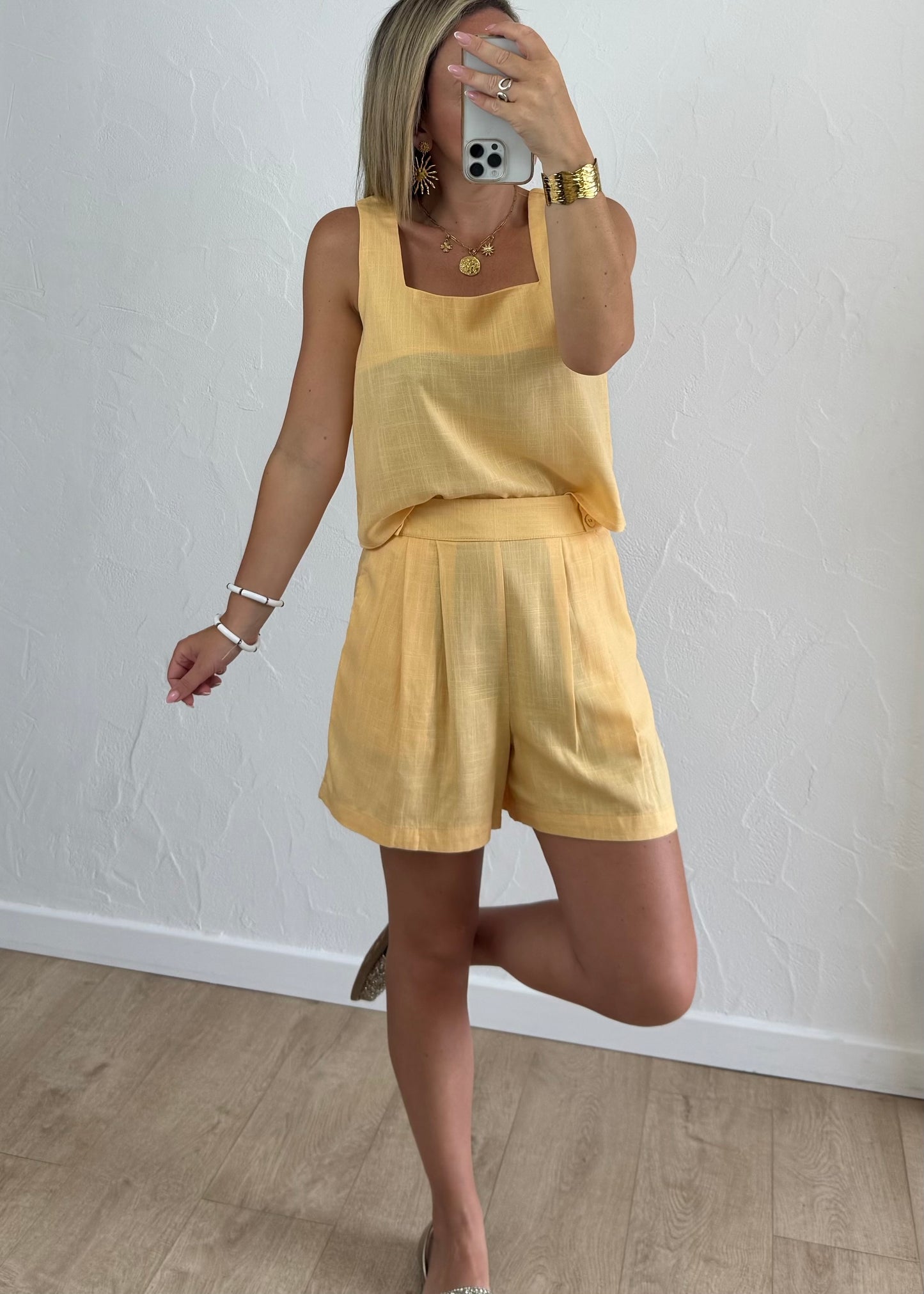Short Céline Jaune - Orangé