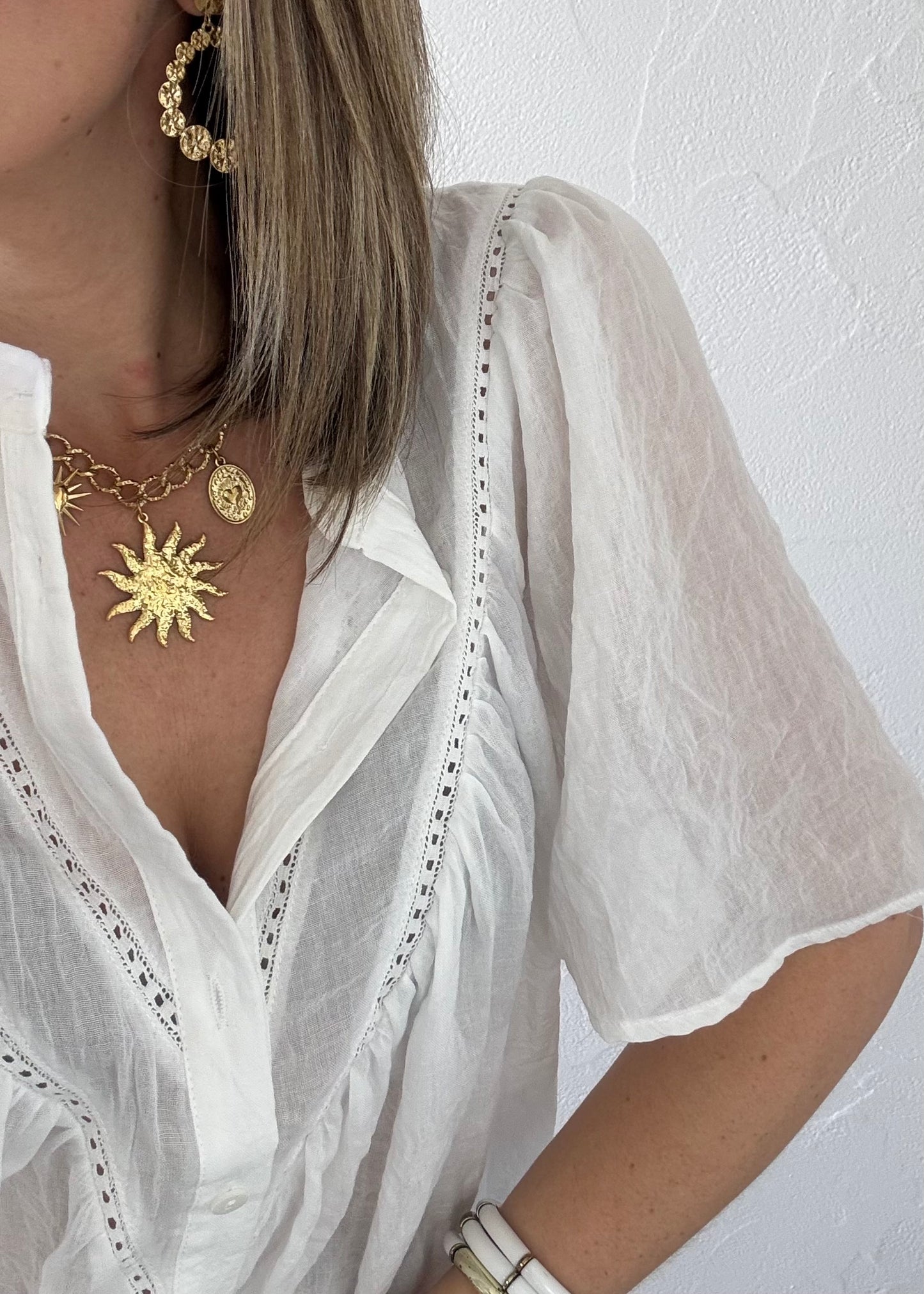 Chemisier Laurine Blanc