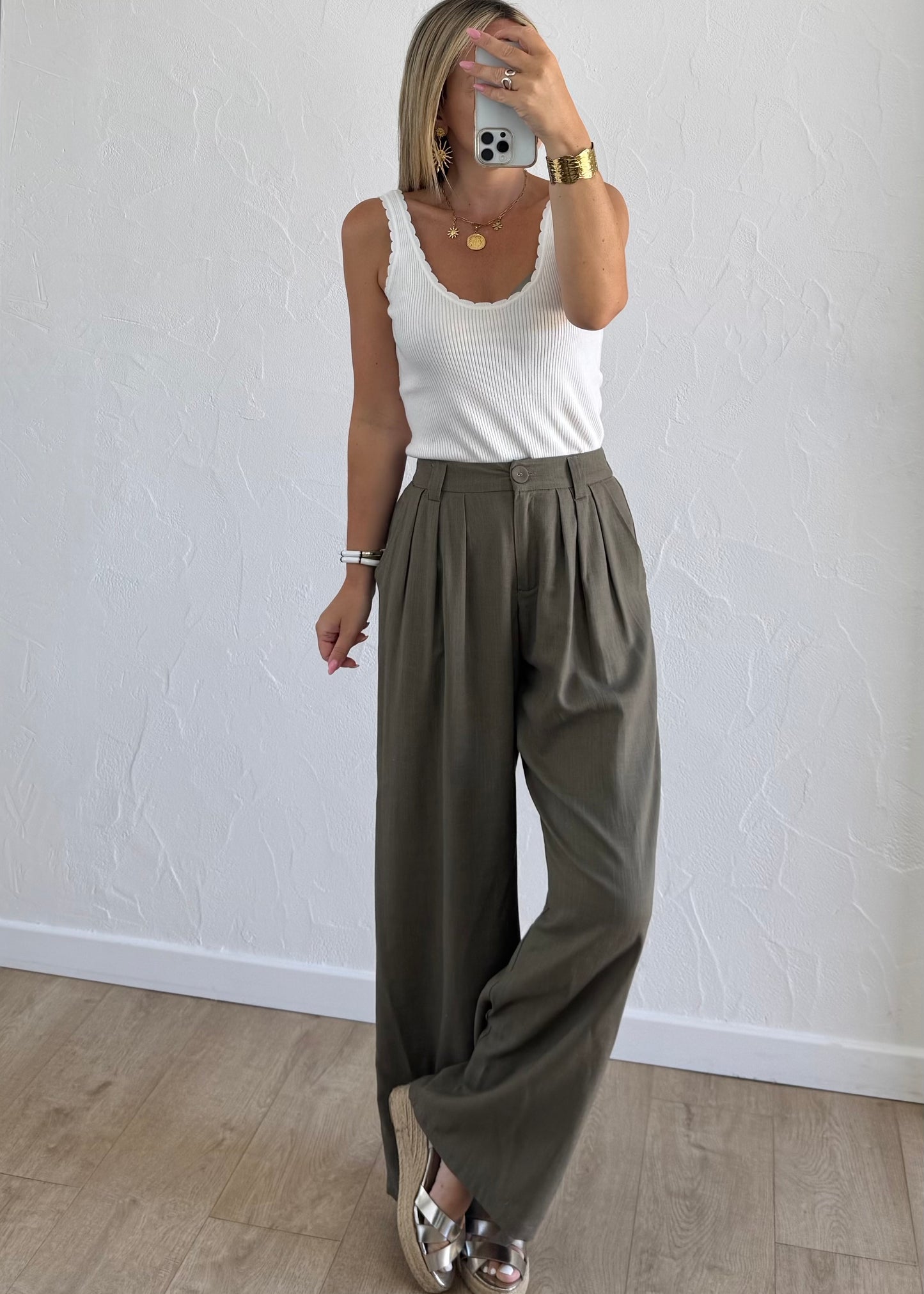 Pantalon Céline Kaki