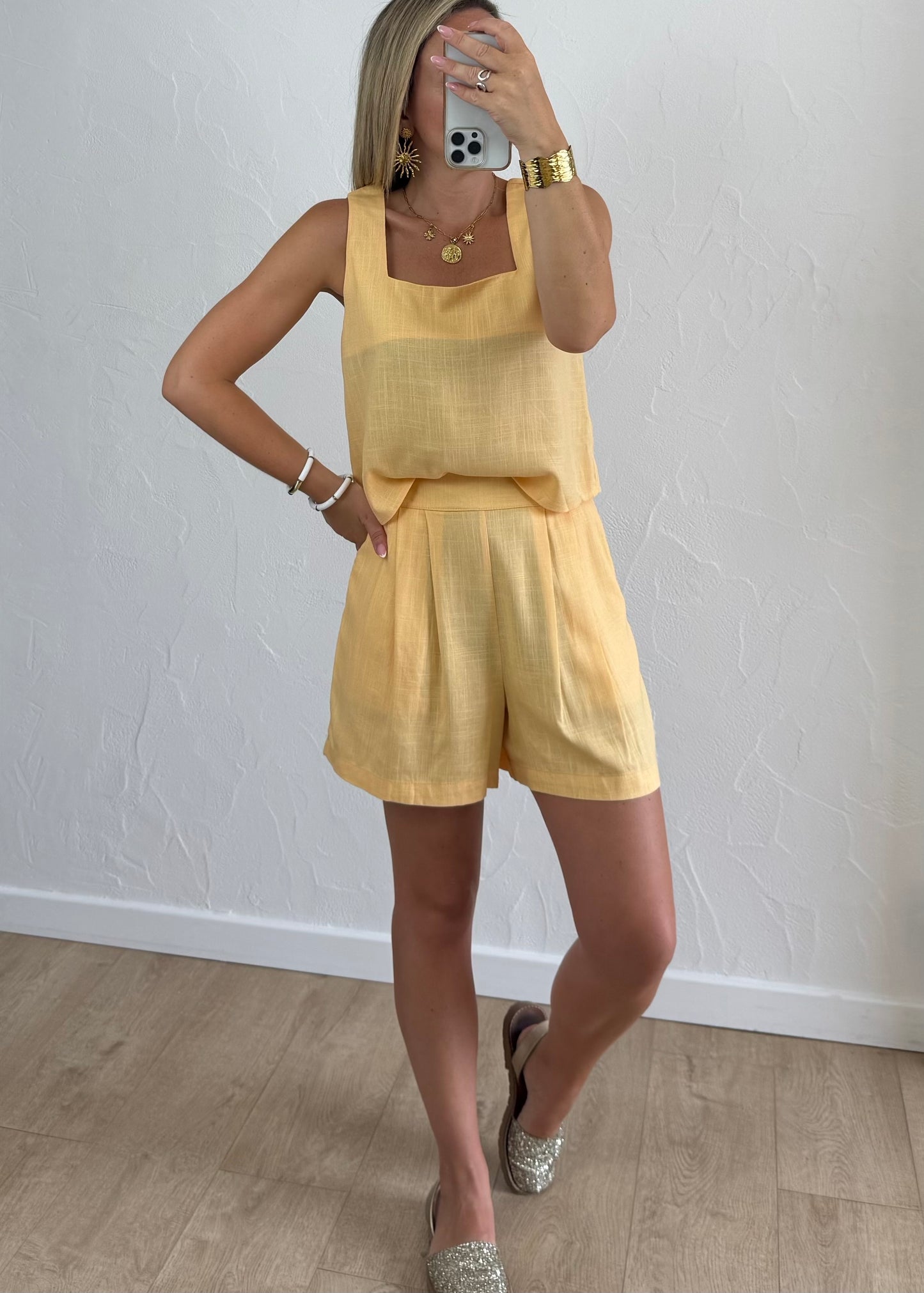 Short Céline Jaune - Orangé