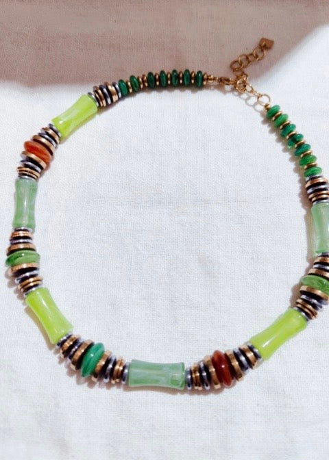 Collier PERLES Vert