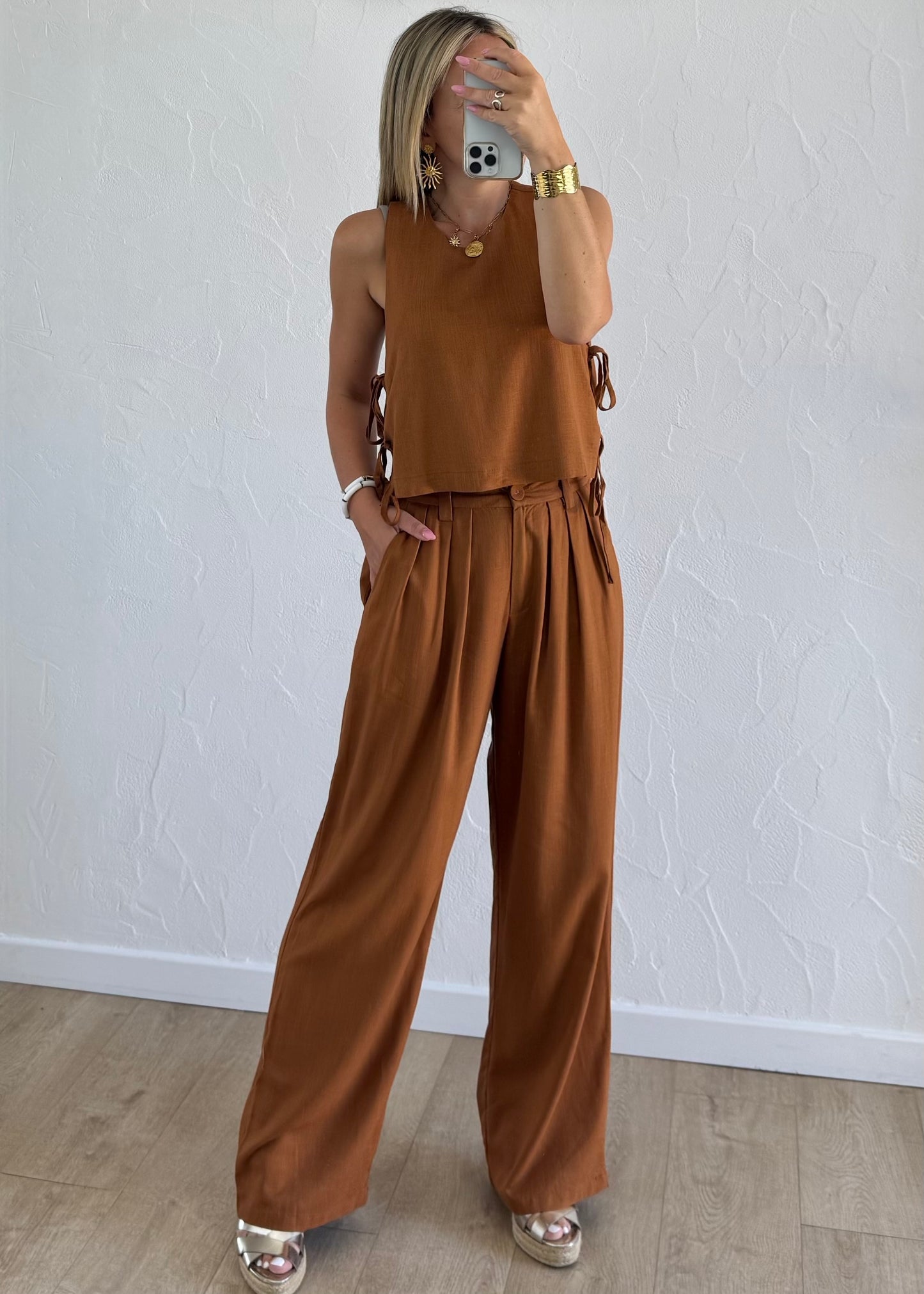 Pantalon Céline Marron