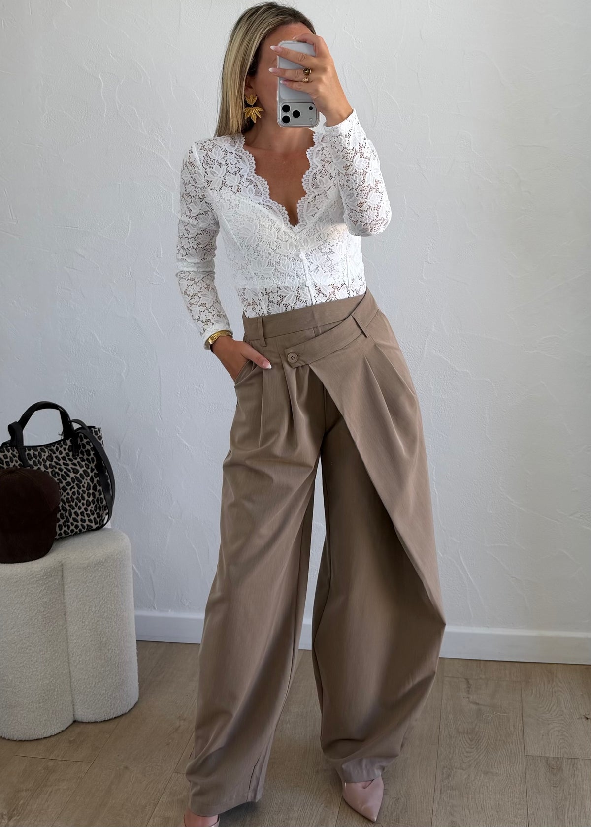 Pantalon Neyron taupe