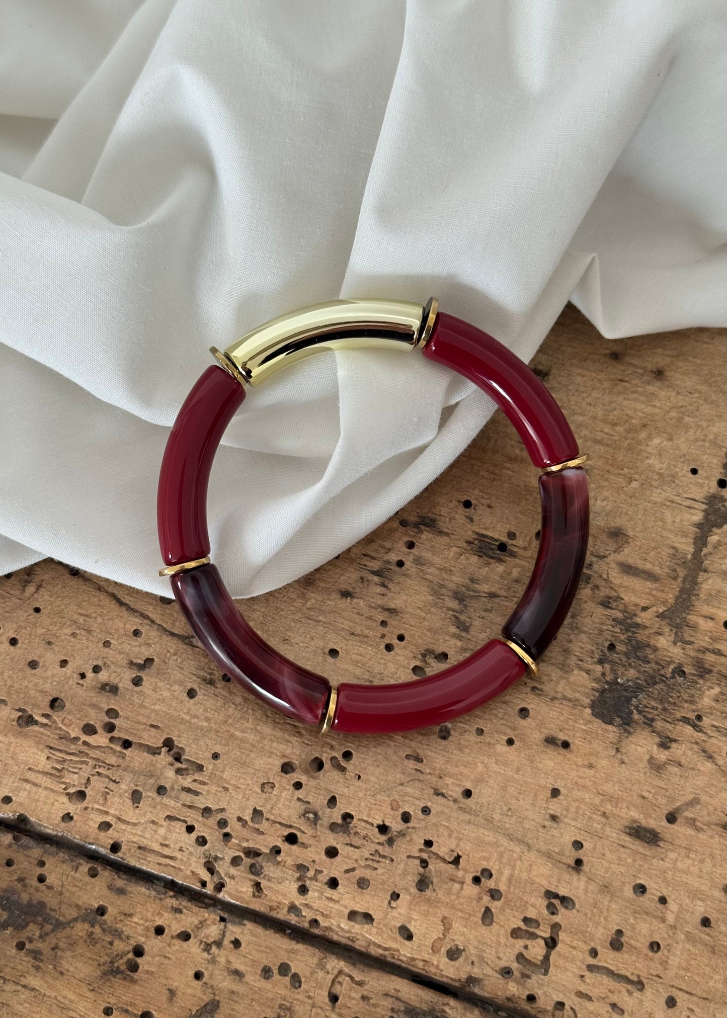 Bracelet Résine JULIETTE Bordeaux