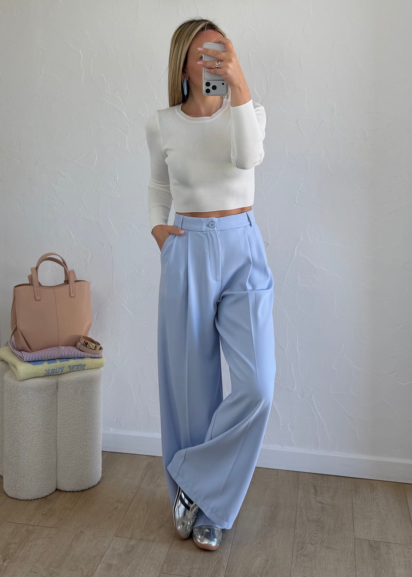 Pantalon CORALIE Bleu ciel