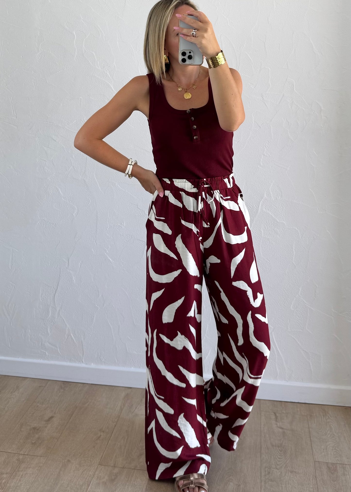 Pantalon DALIAS Bordeaux