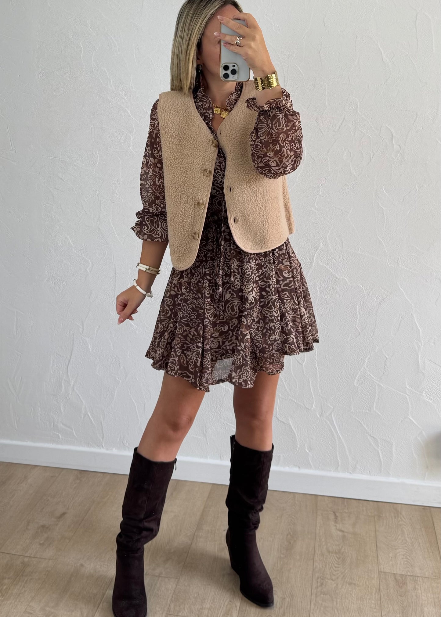 Robe LOANA Marron