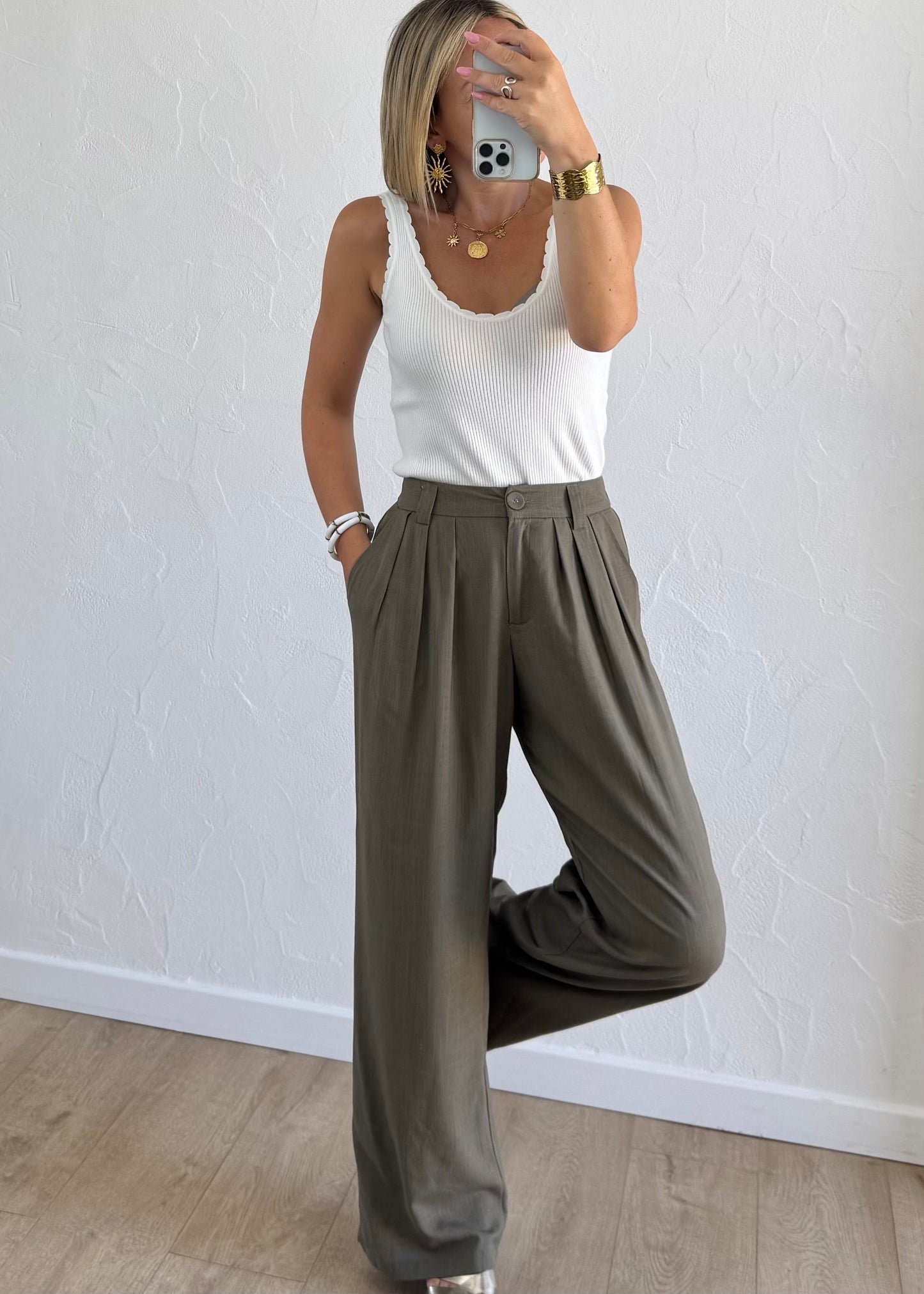 Pantalon Céline Kaki