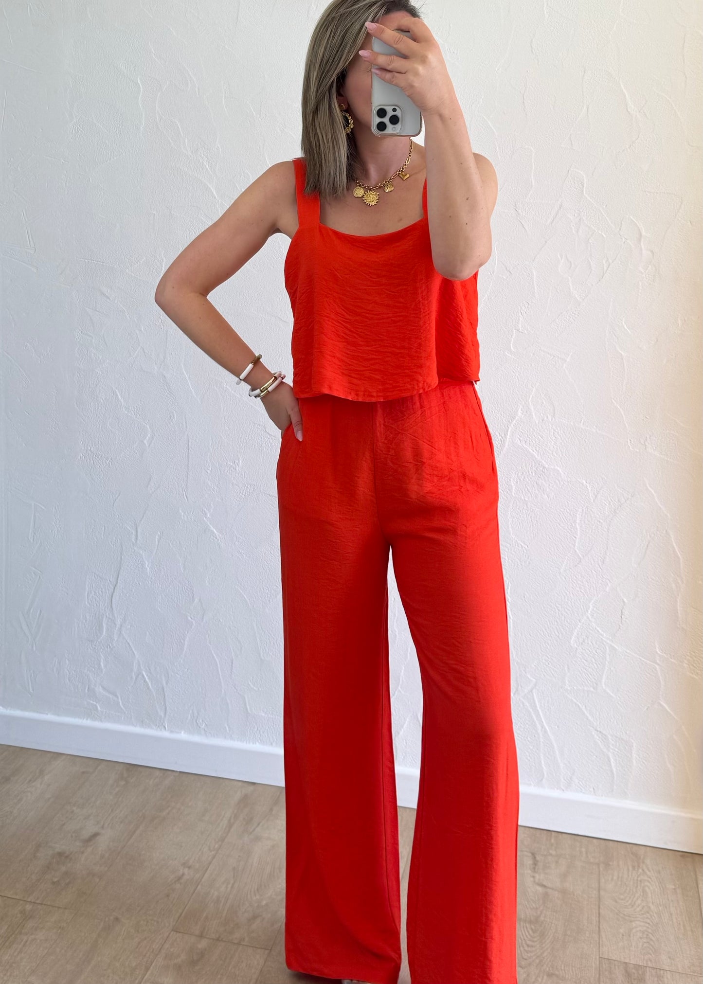 Combinaison Alix Rouge