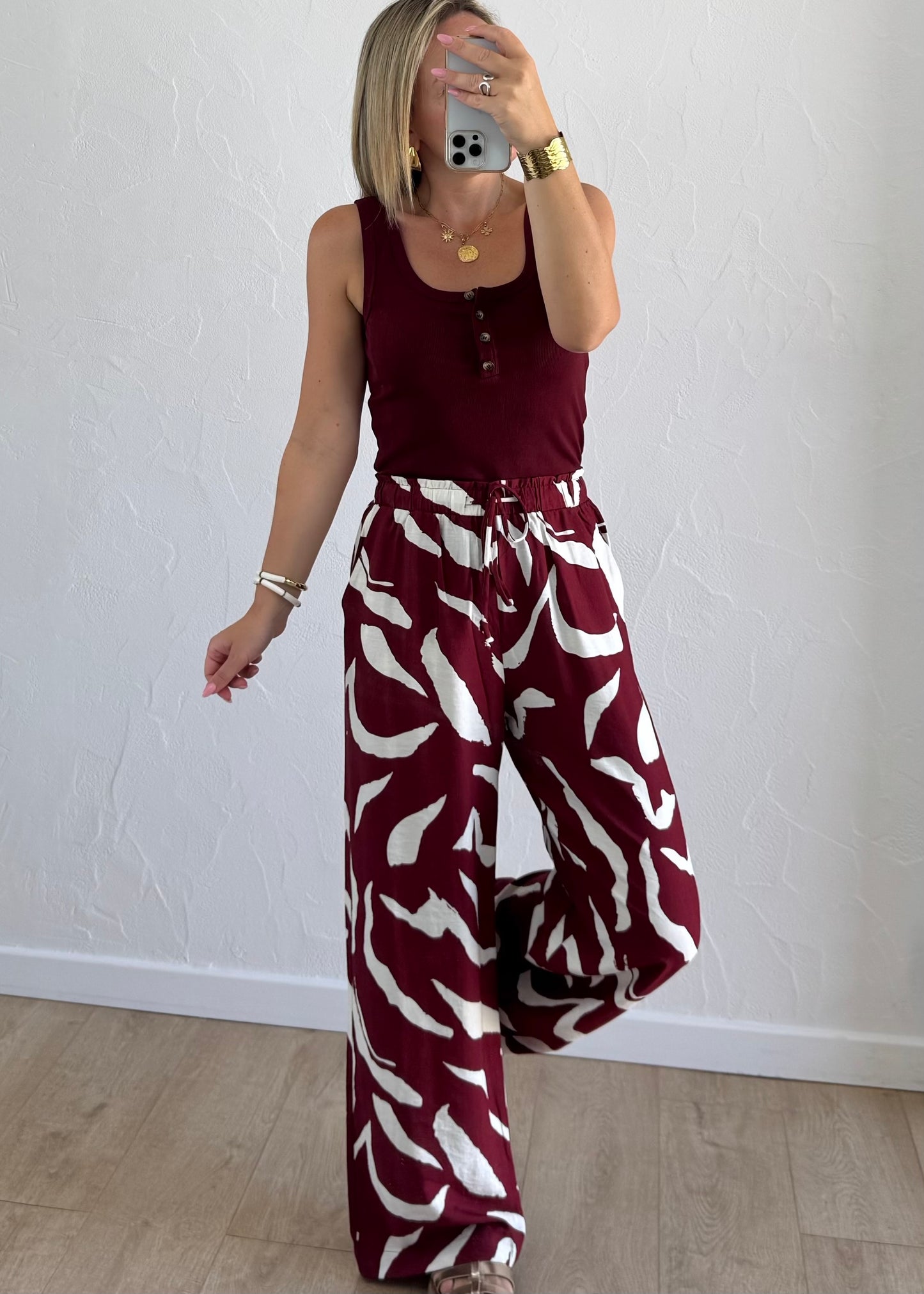 Pantalon DALIAS Bordeaux