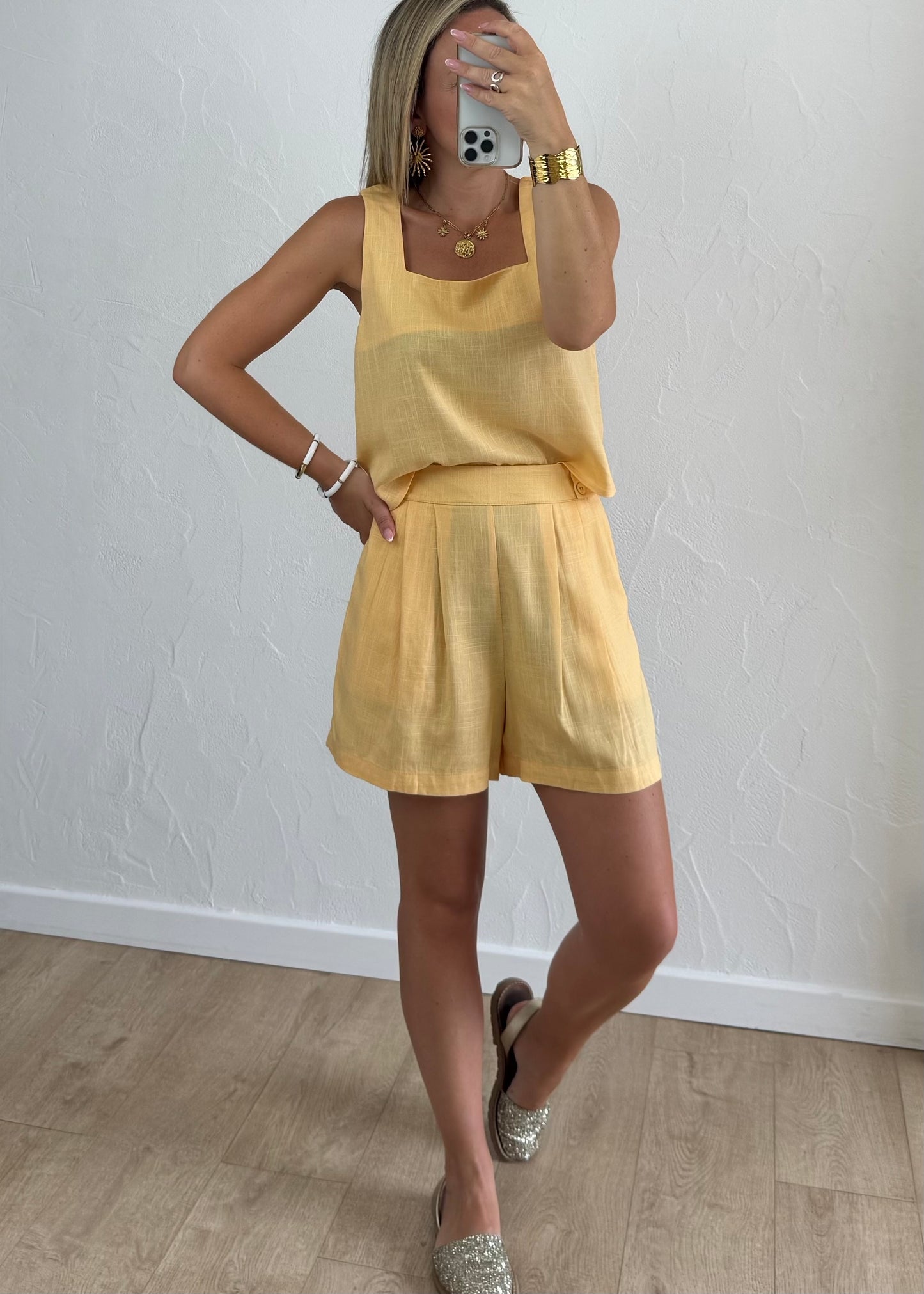 Short Céline Jaune - Orangé