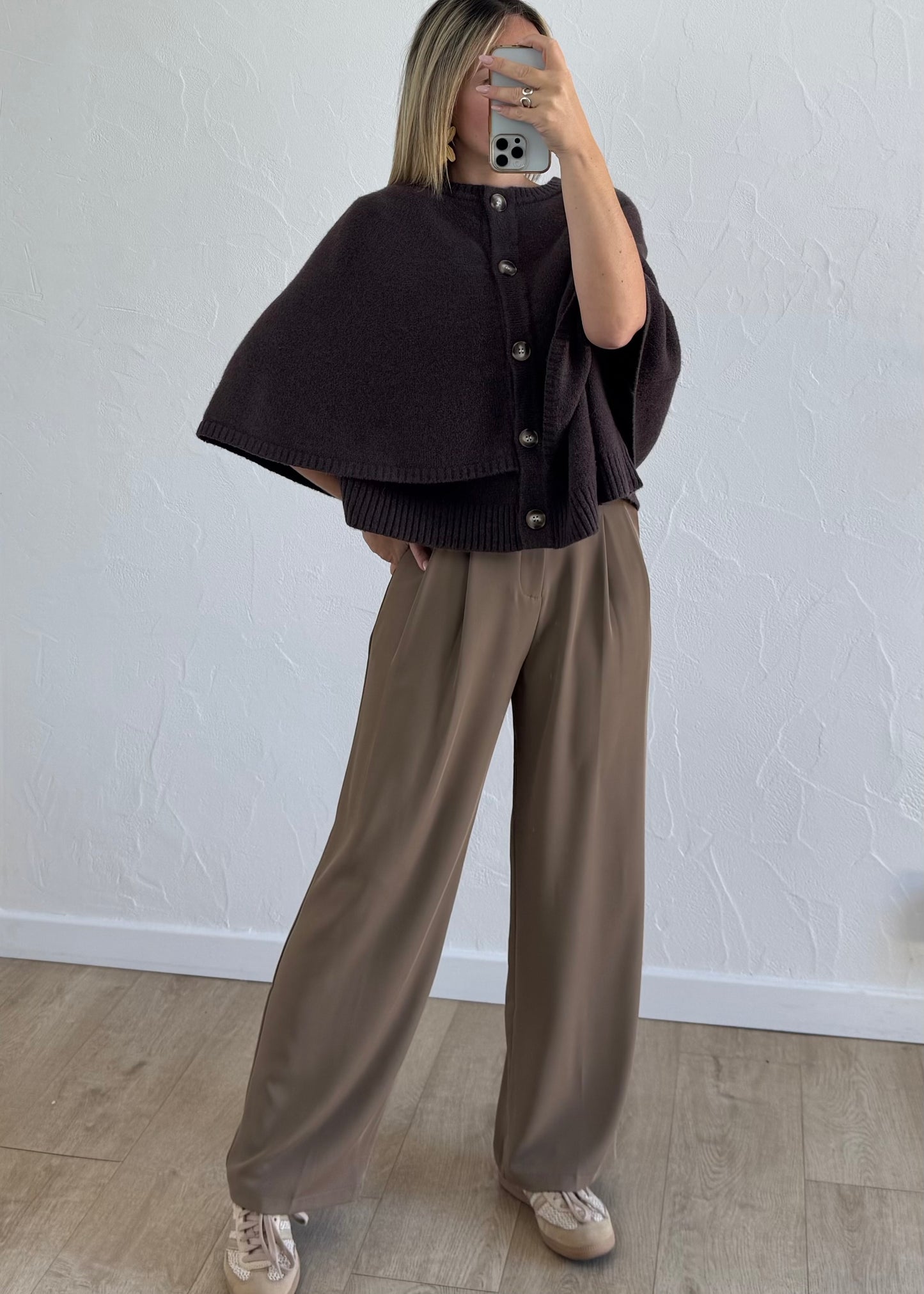 Poncho GARDÉNIA Marron