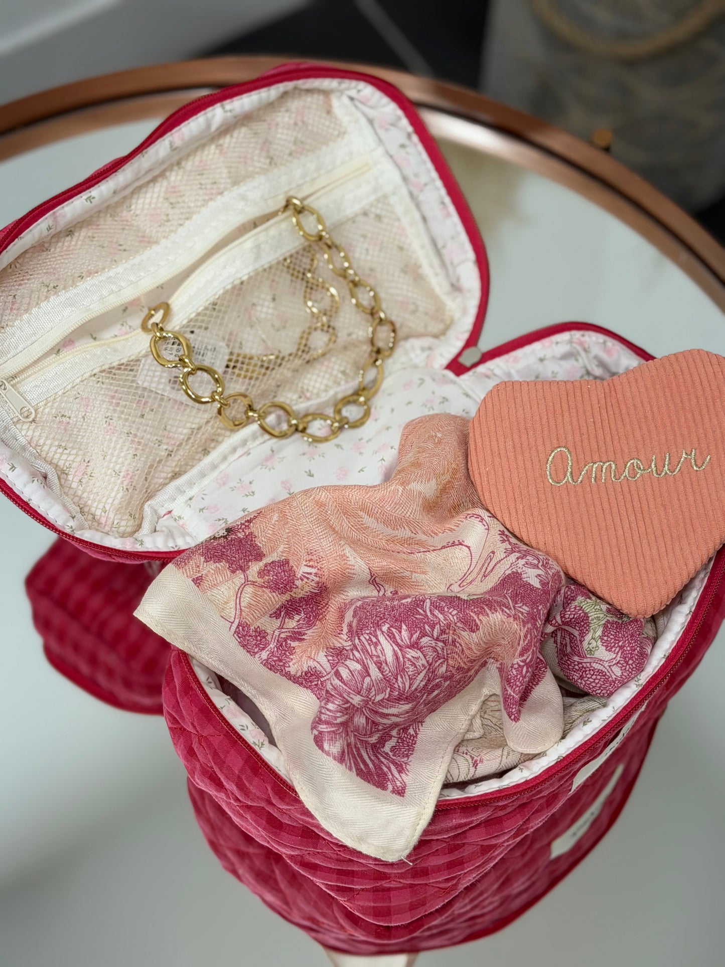 Trousse Vichy Rose