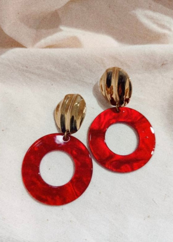 Boucles d’oreilles Rouge