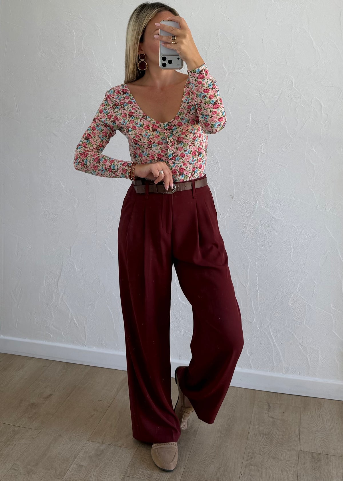 Pantalon Jade bordeaux