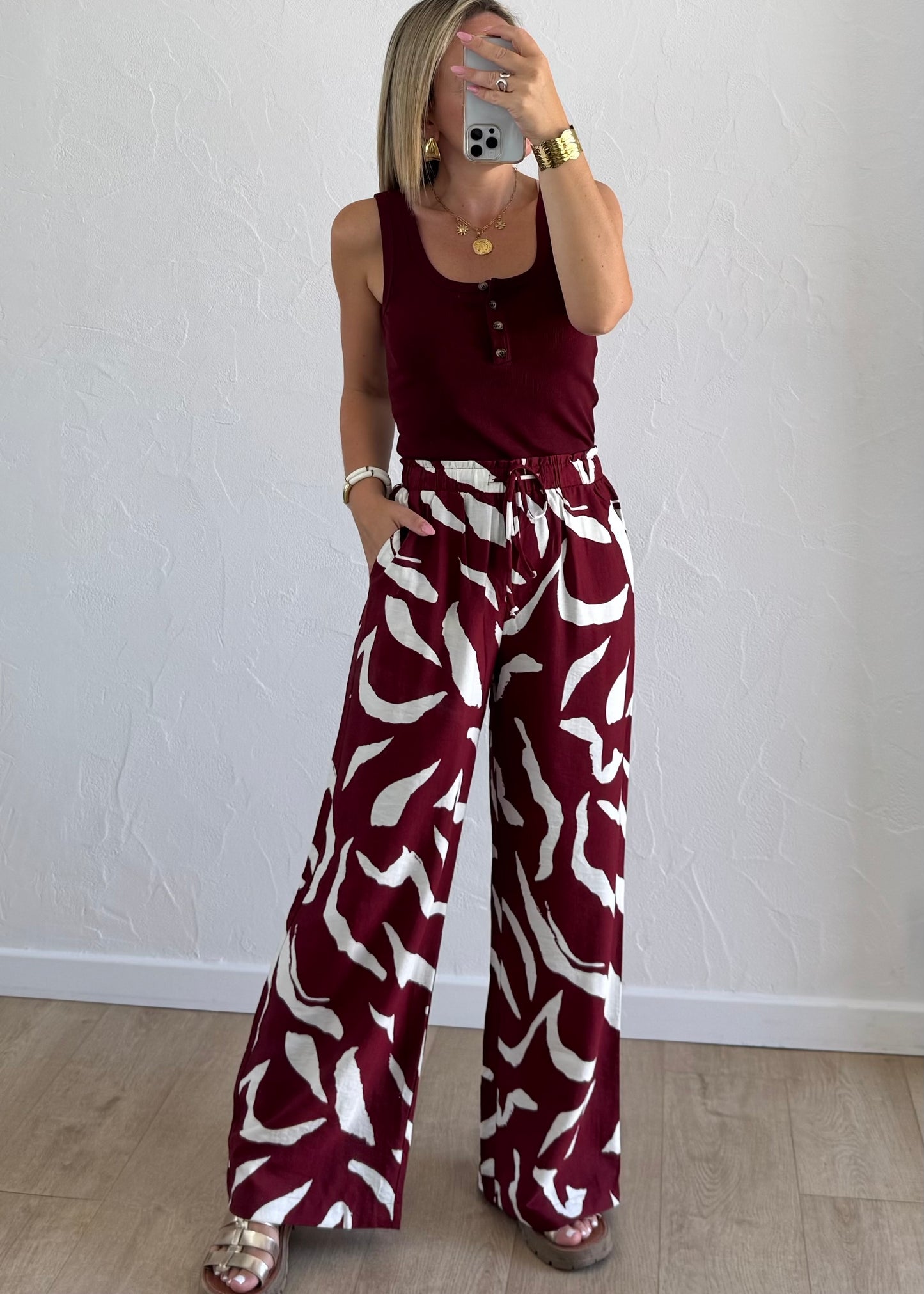 Pantalon DALIAS Bordeaux