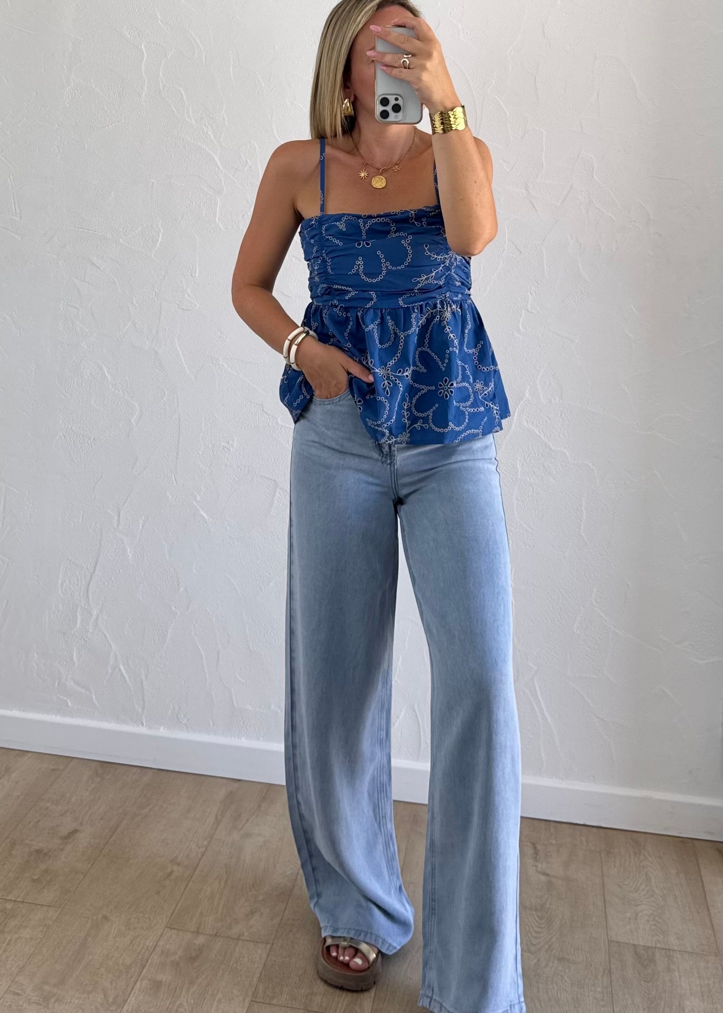 Haut POLKA Bleu