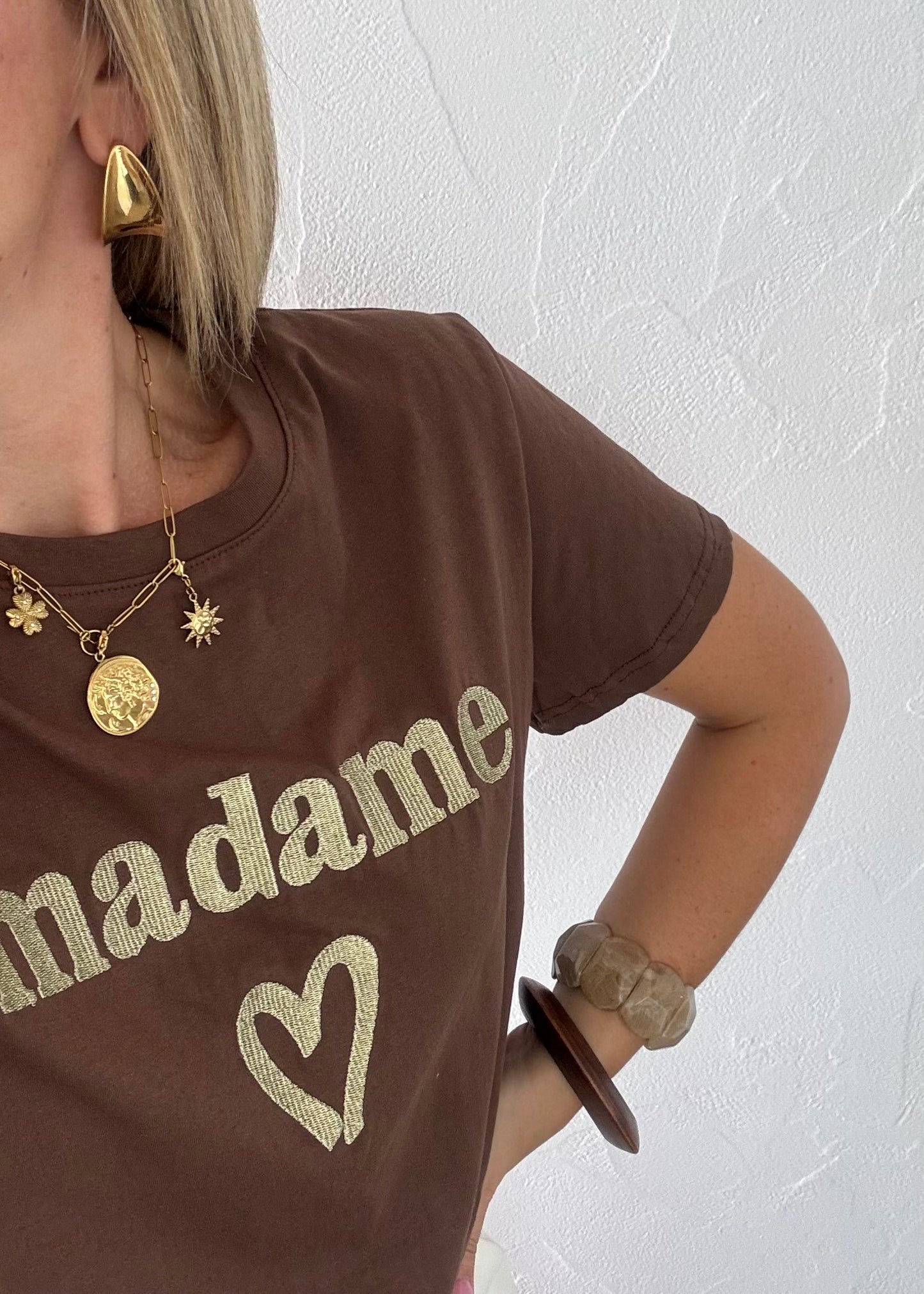 Tee-shirt MADAME Marron