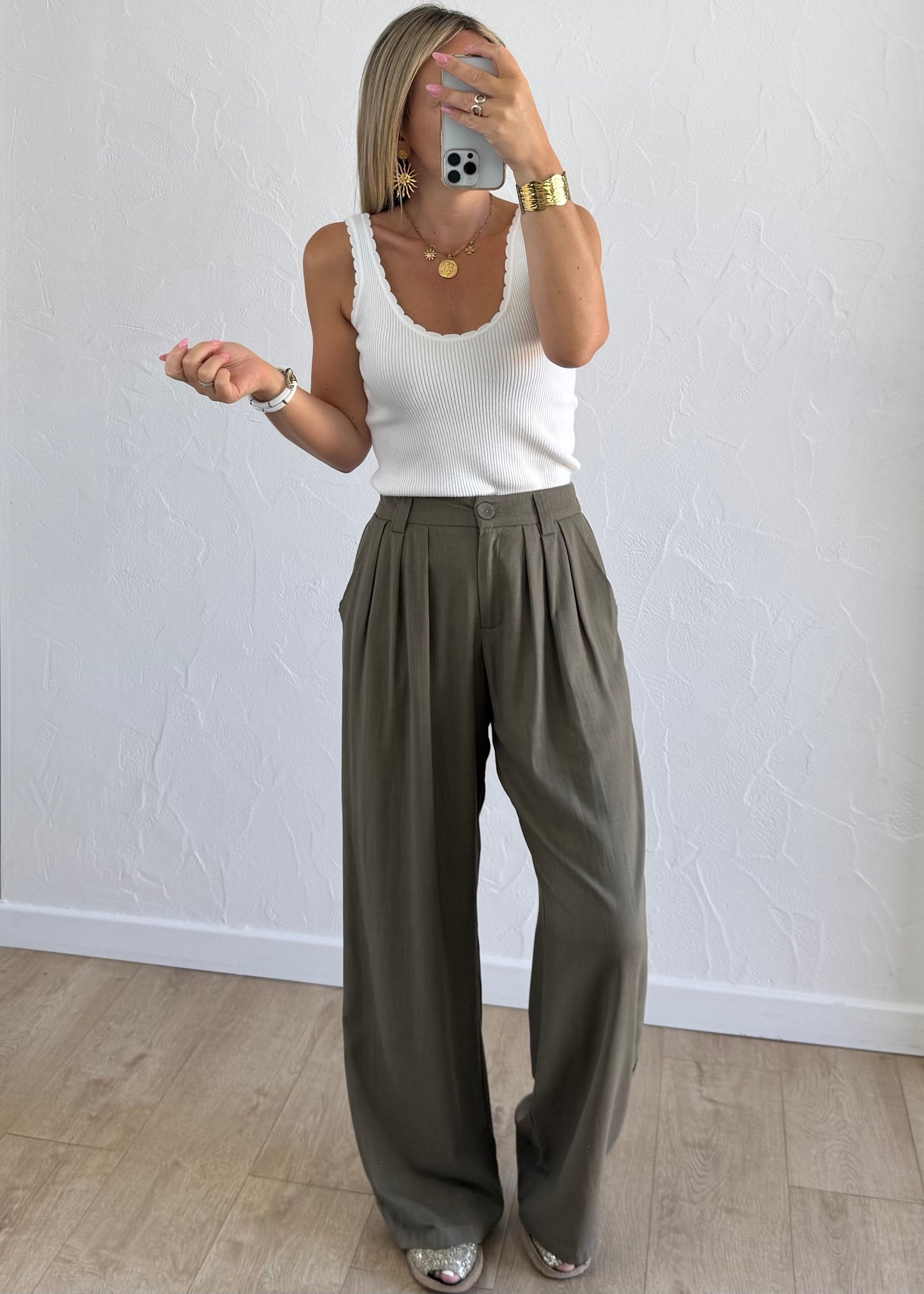 Pantalon Céline Kaki
