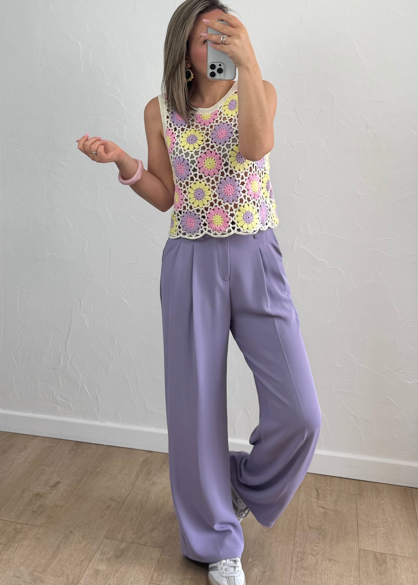 Haut Emmie en crochet Violet