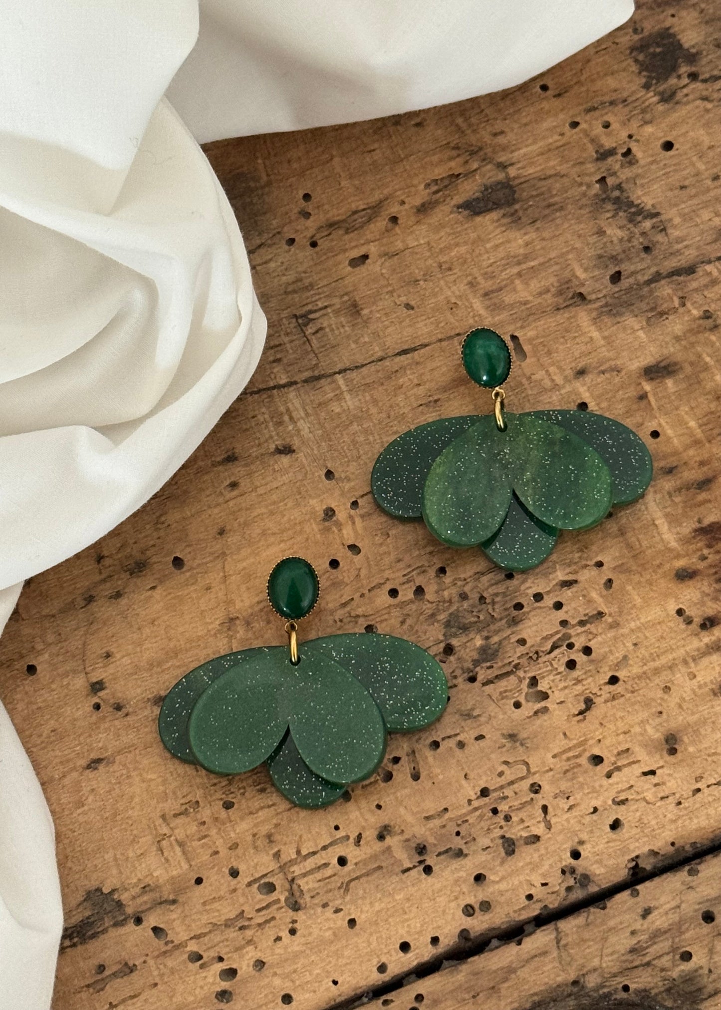 Boucles d’oreilles NINON Vert