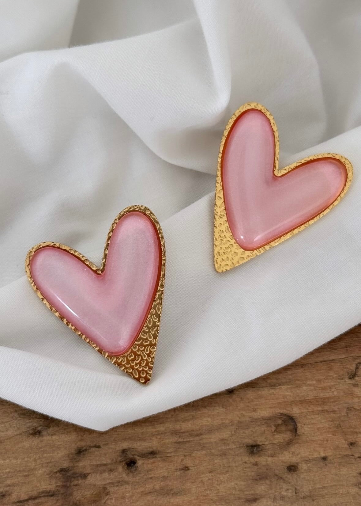 Boucles d’oreilles coeur ♡