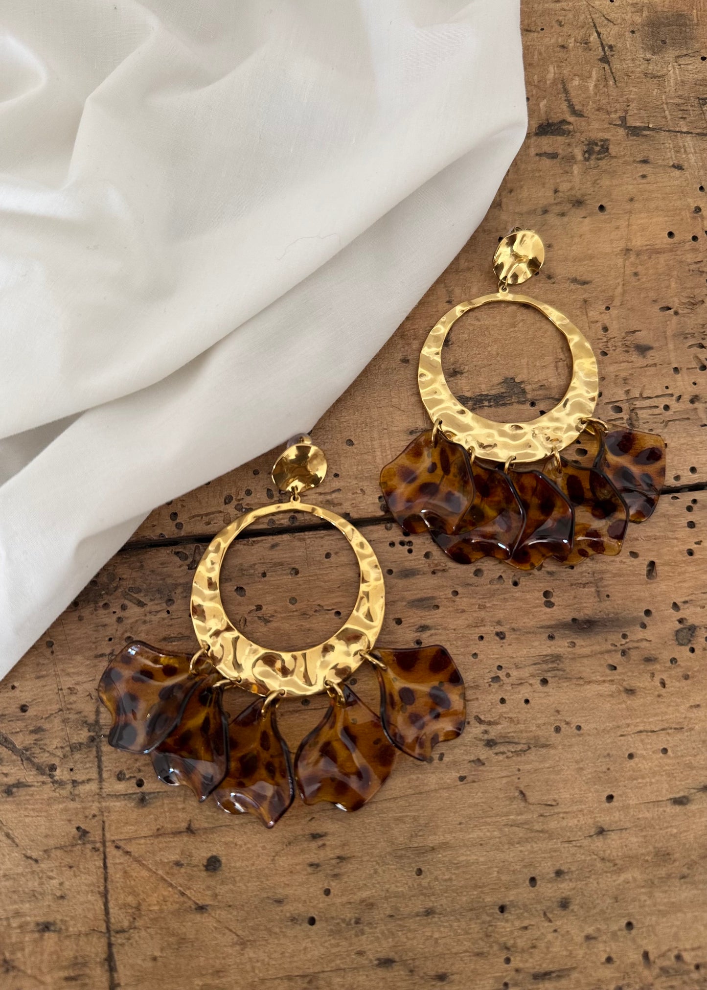 Boucles d’oreille ANAHITA Marron