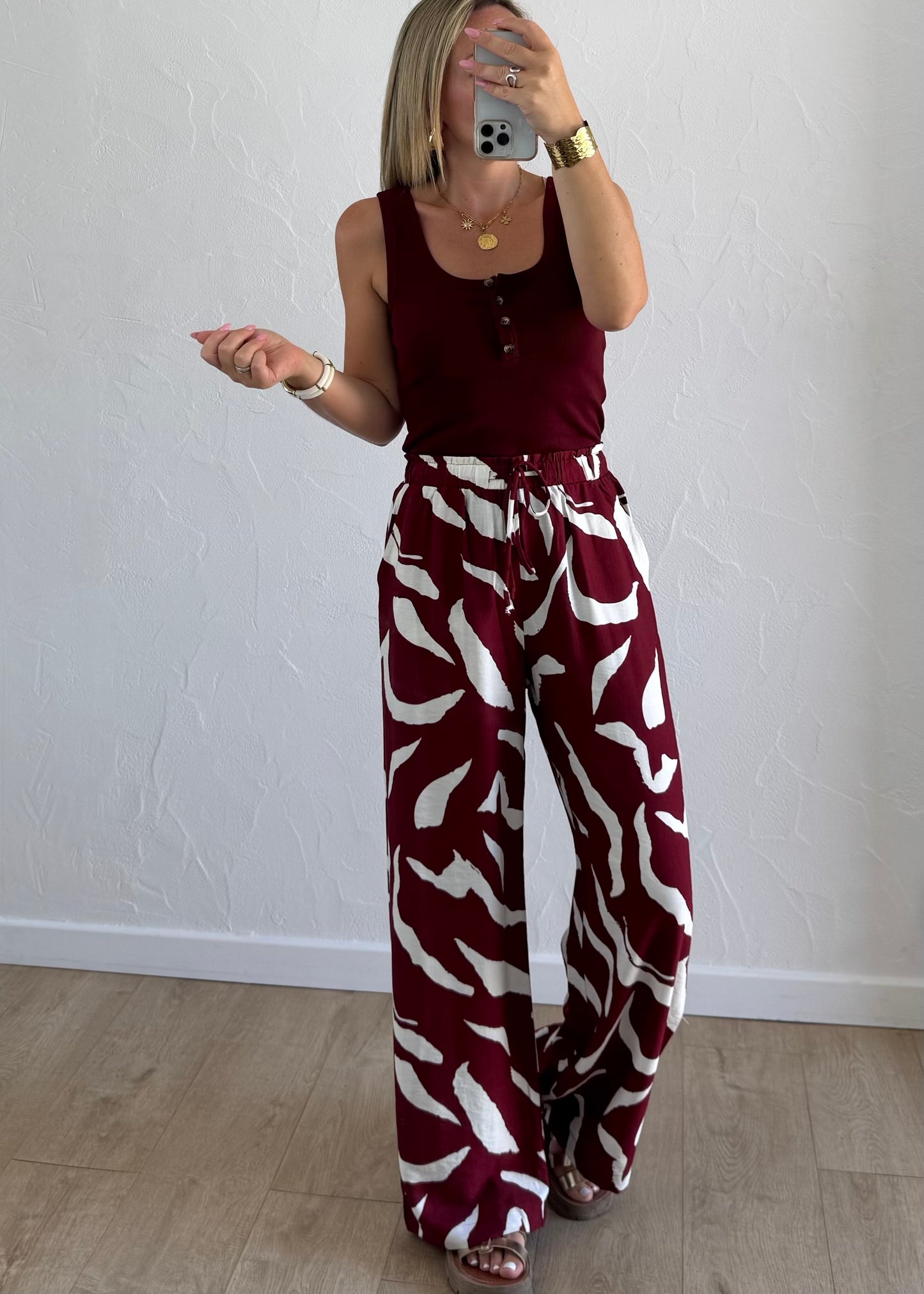 Pantalon DALIAS Bordeaux