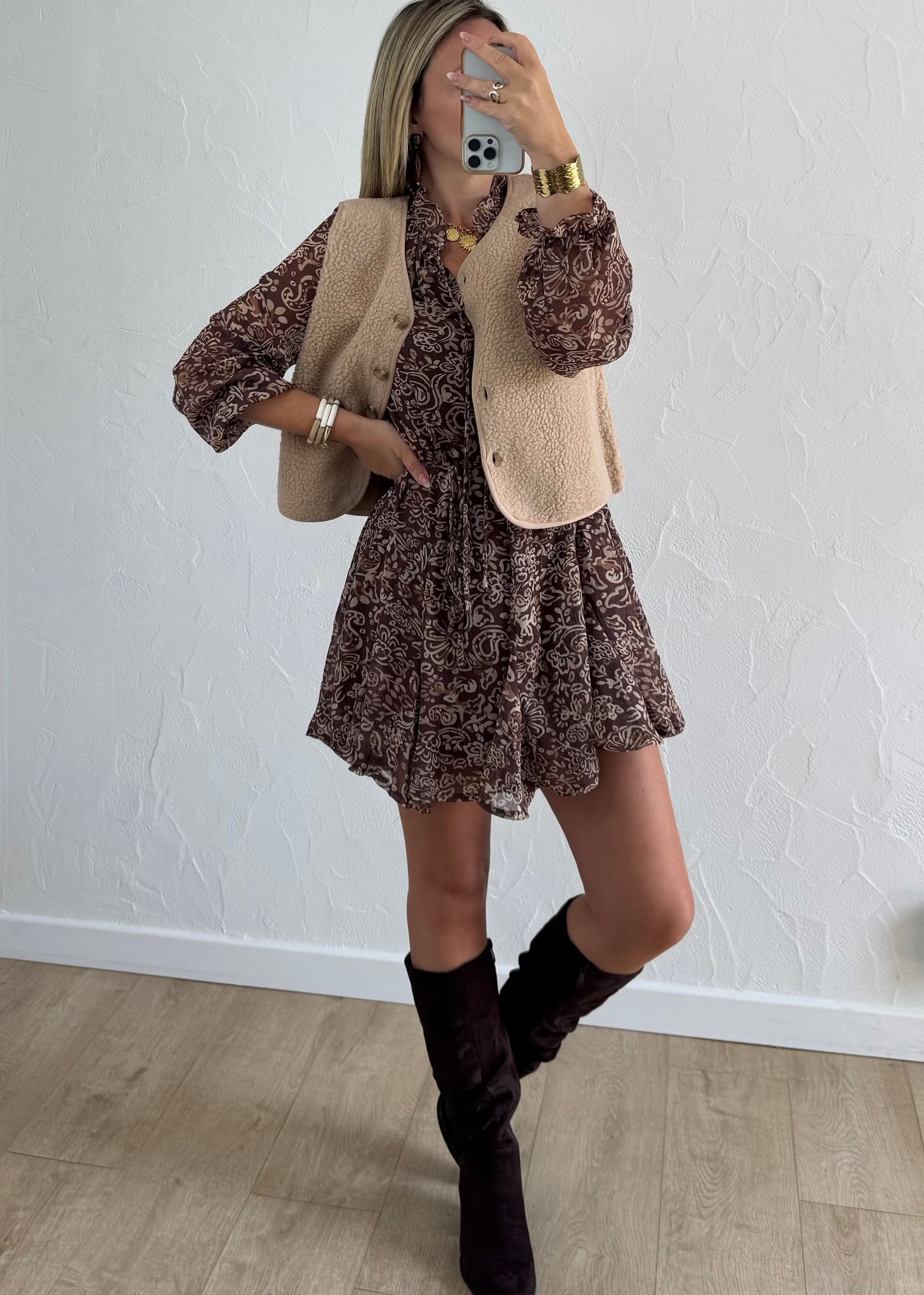 Robe LOANA Marron