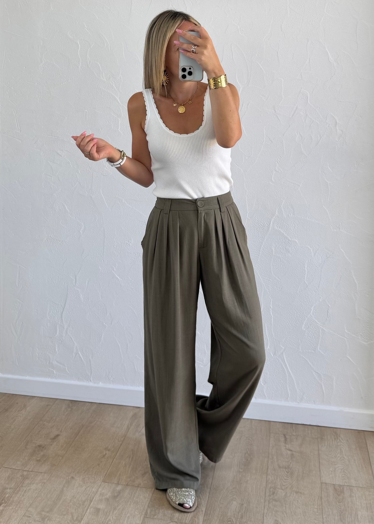 Pantalon Céline Kaki