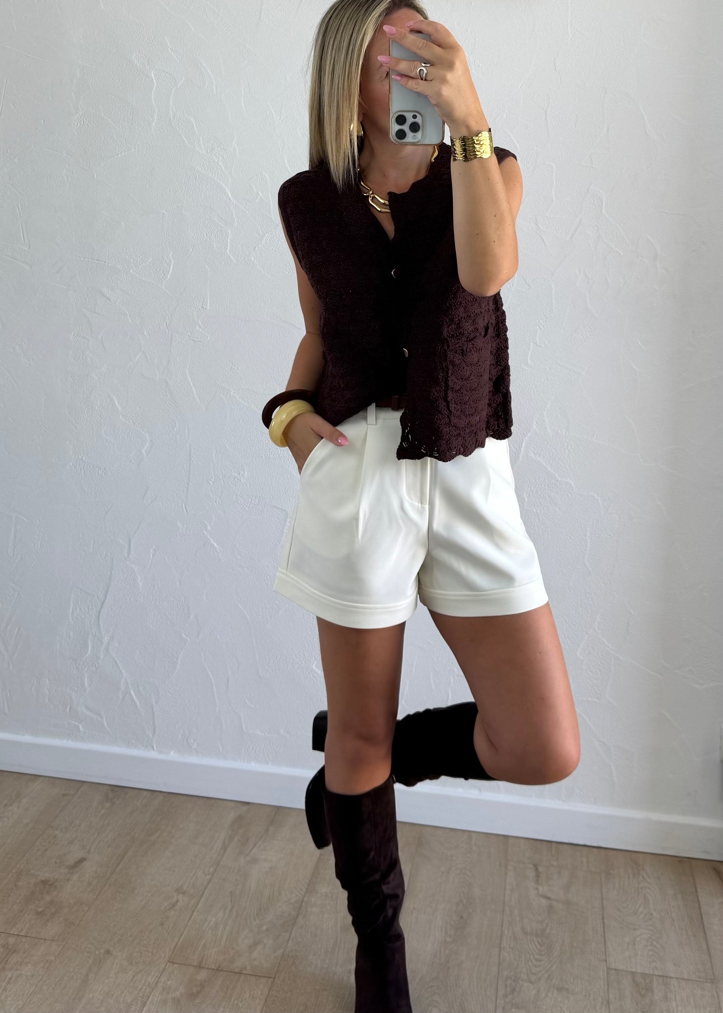 Gilet LESLIE Marron