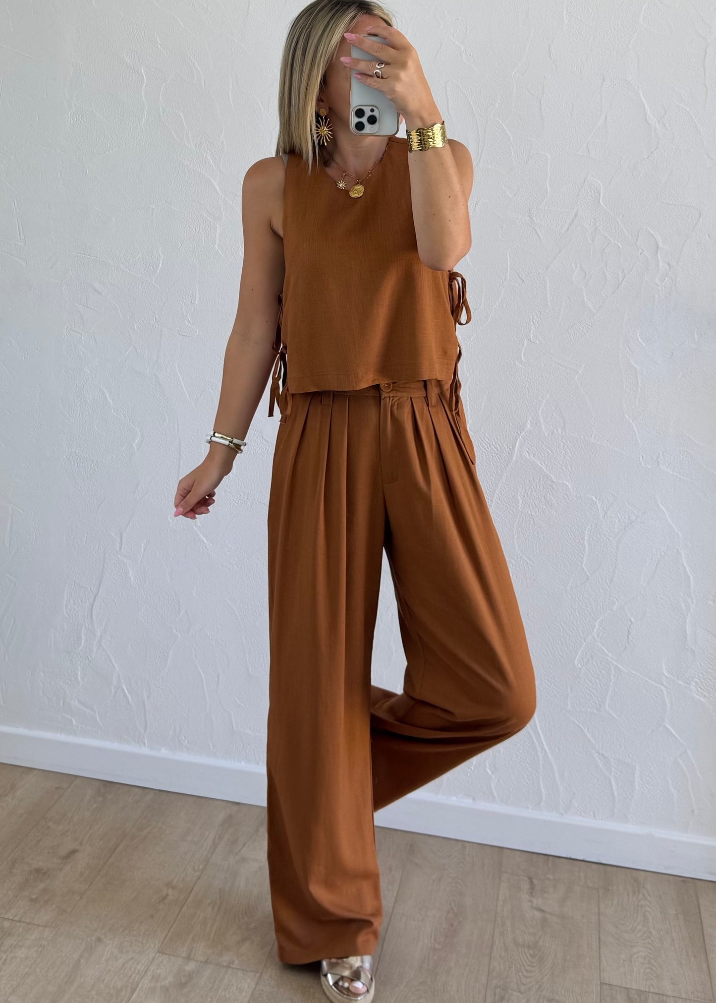 Pantalon Céline Marron