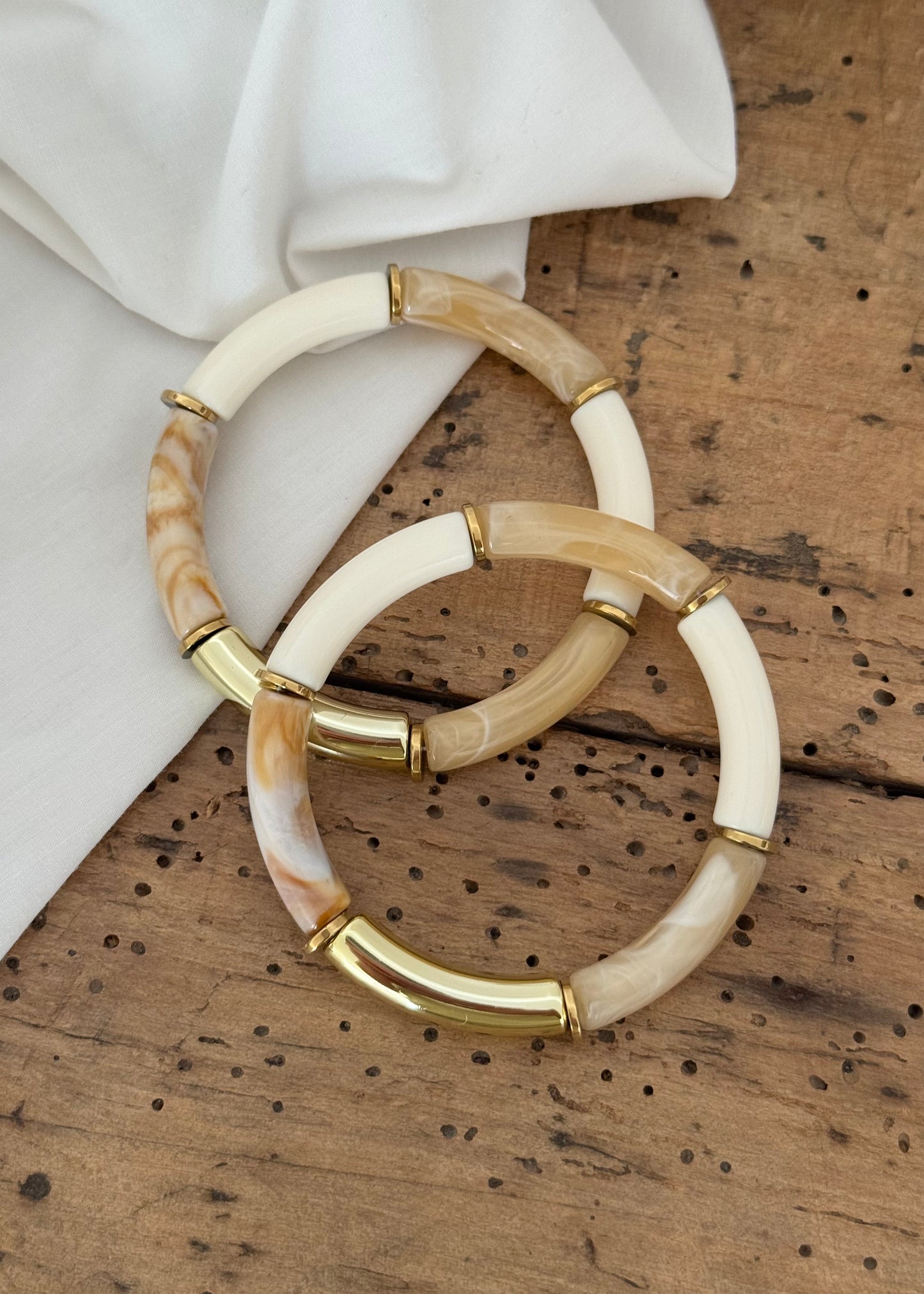 Bracelet Résine JULIETTE Beige