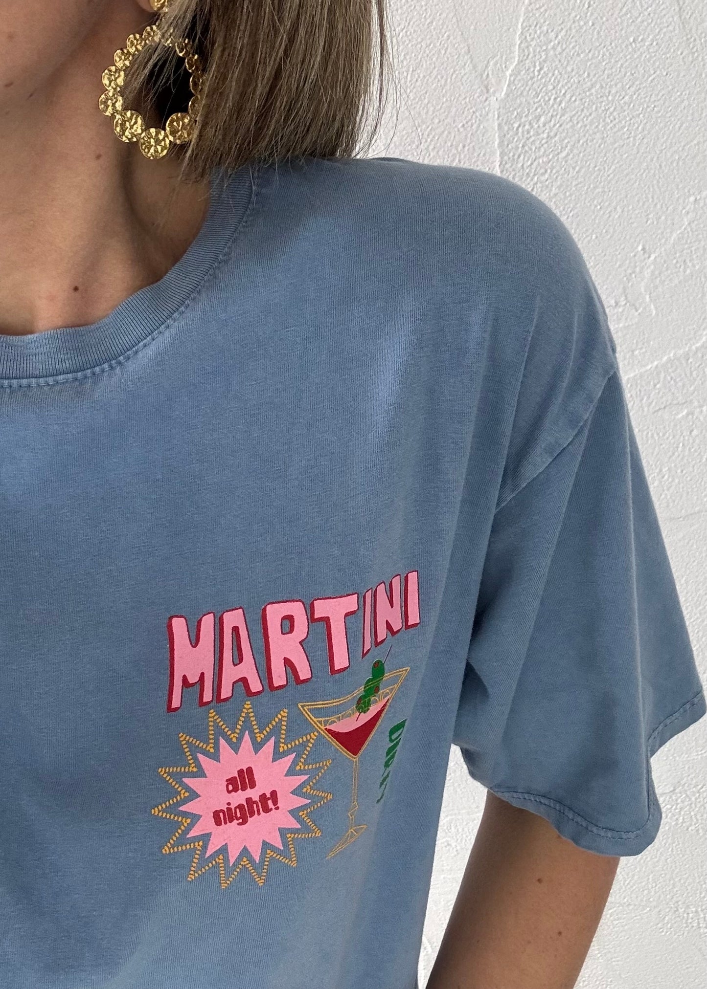 T-shirt Martini Bleu