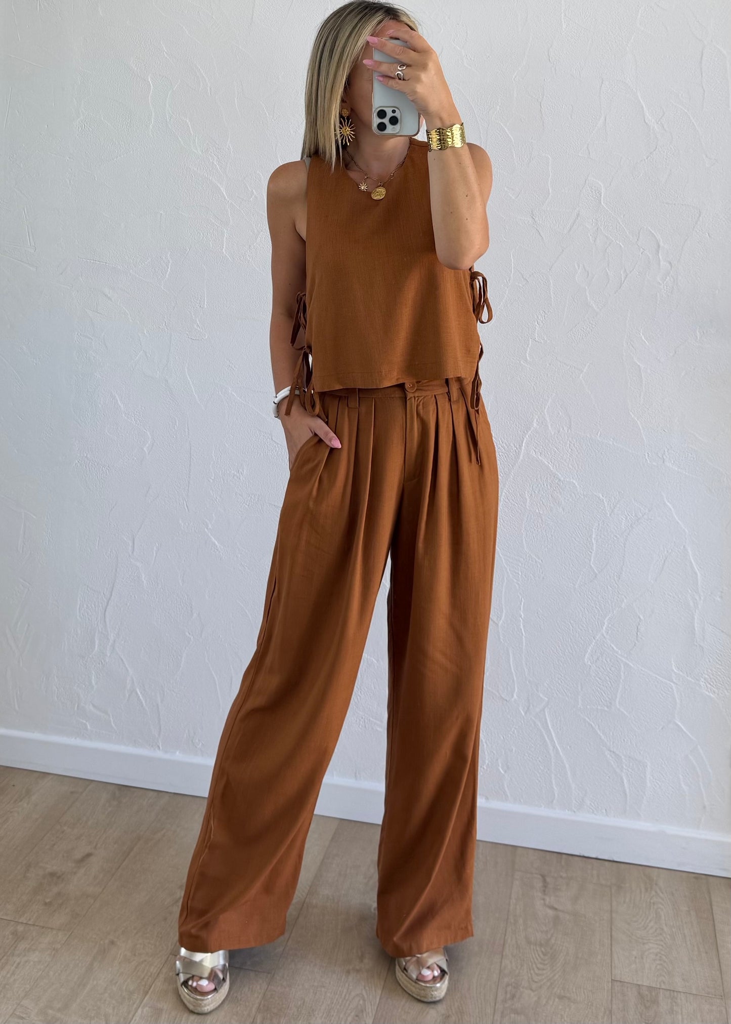Pantalon Céline Marron