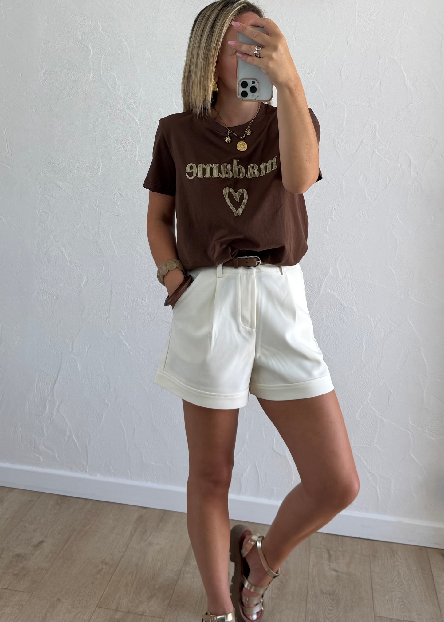 Tee-shirt MADAME Marron