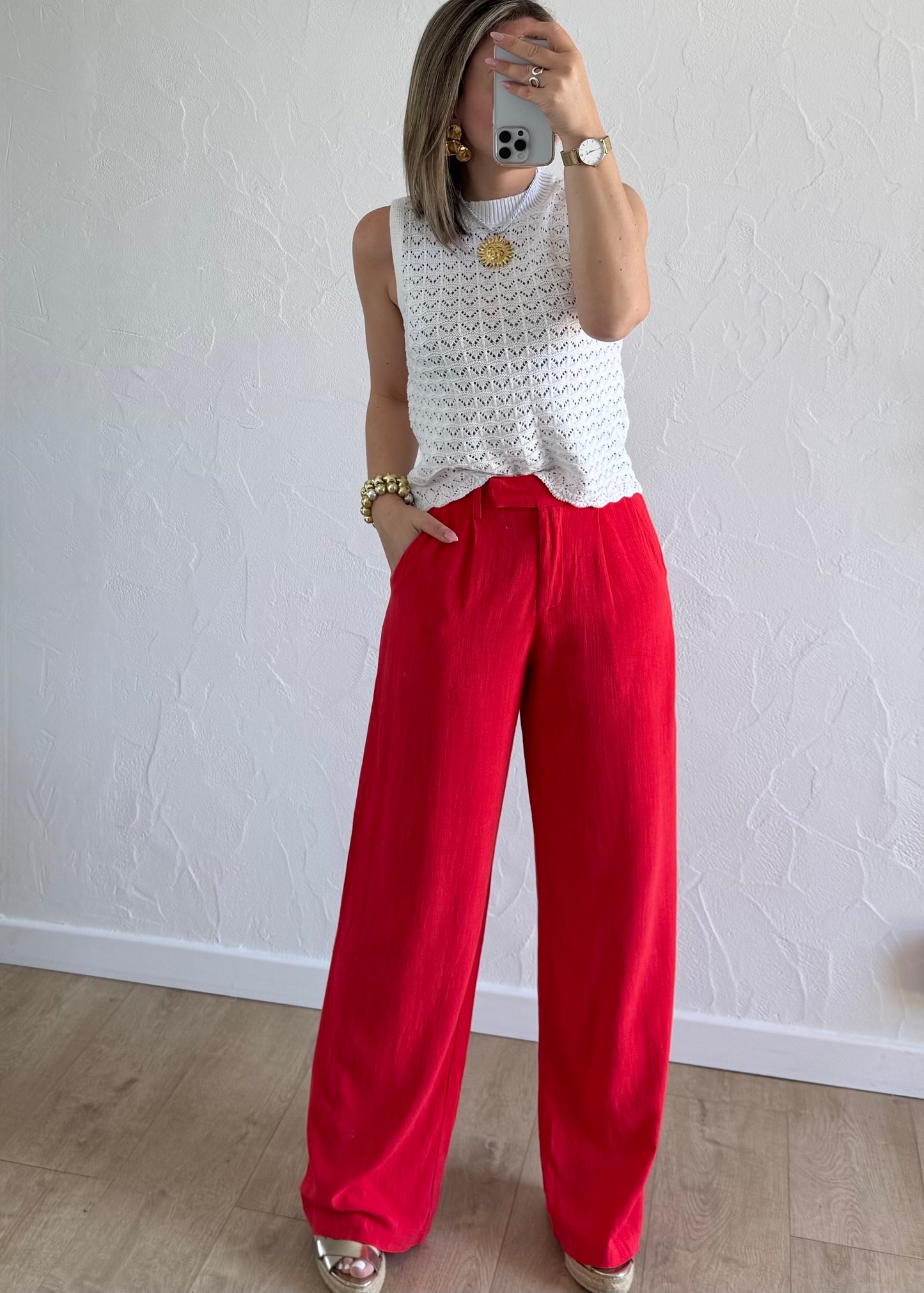 Pantalon Zoe Rouge