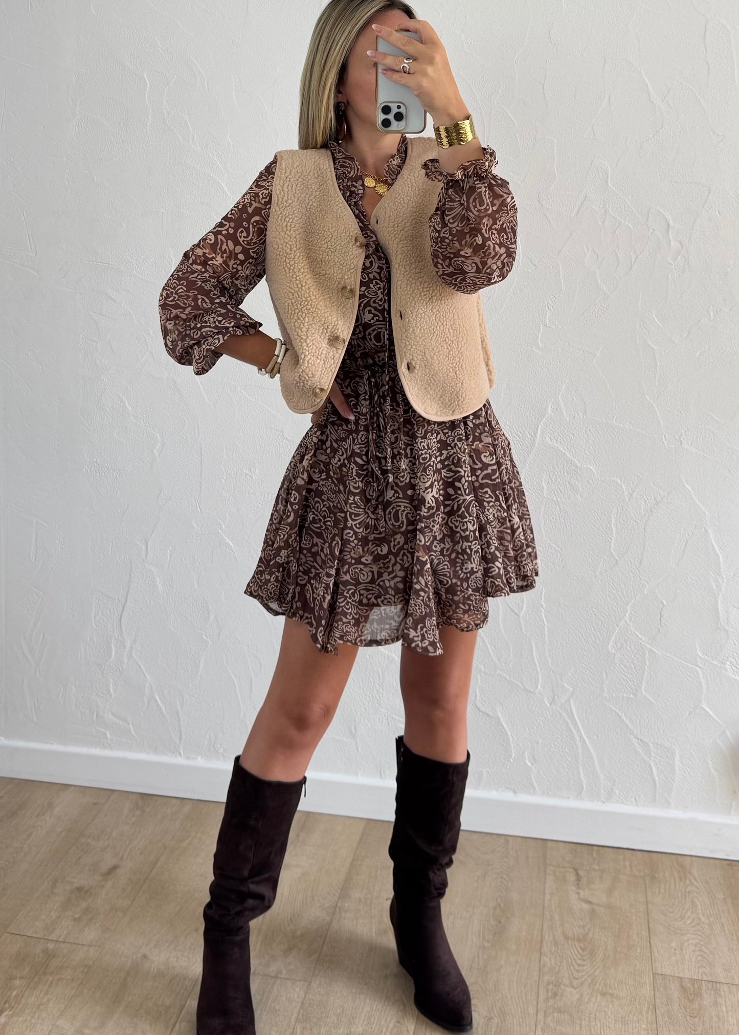 Robe LOANA Marron