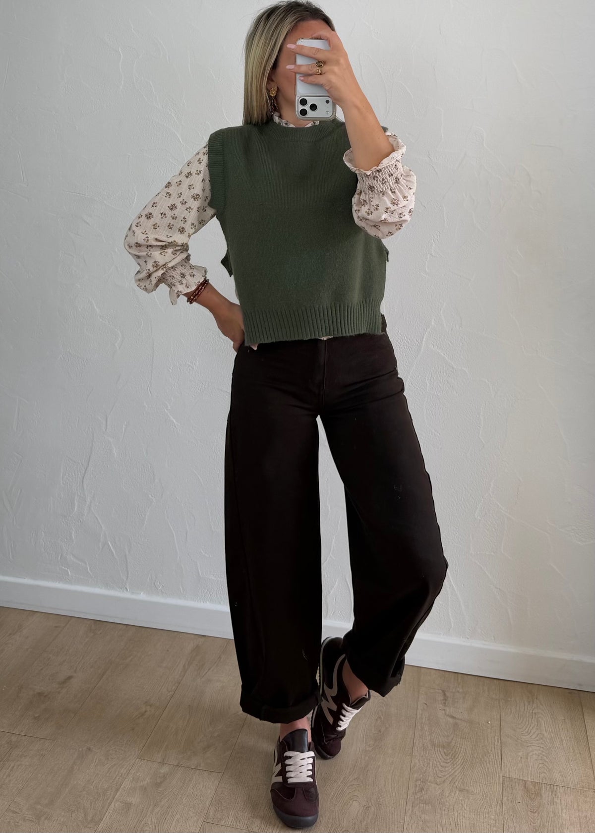 Pull sans manche Dario kaki
