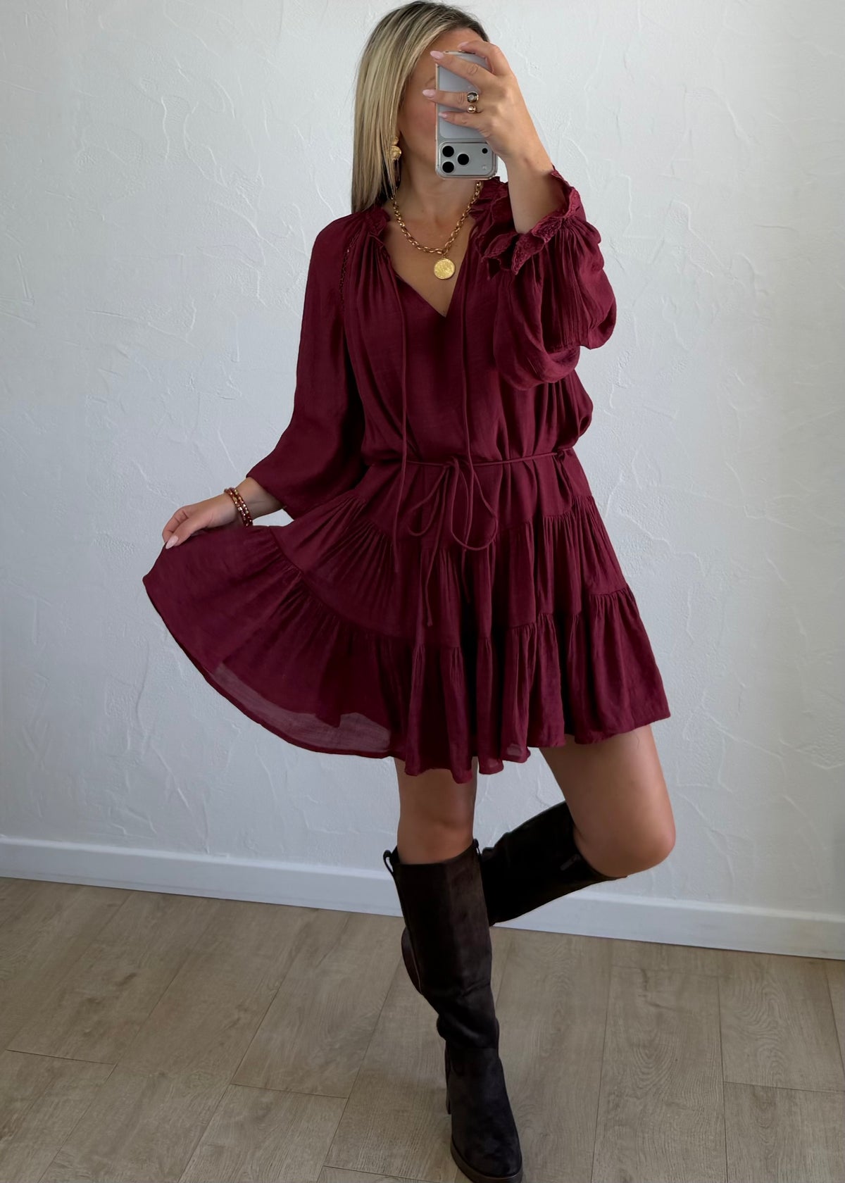 Robe Alyssa bordeaux