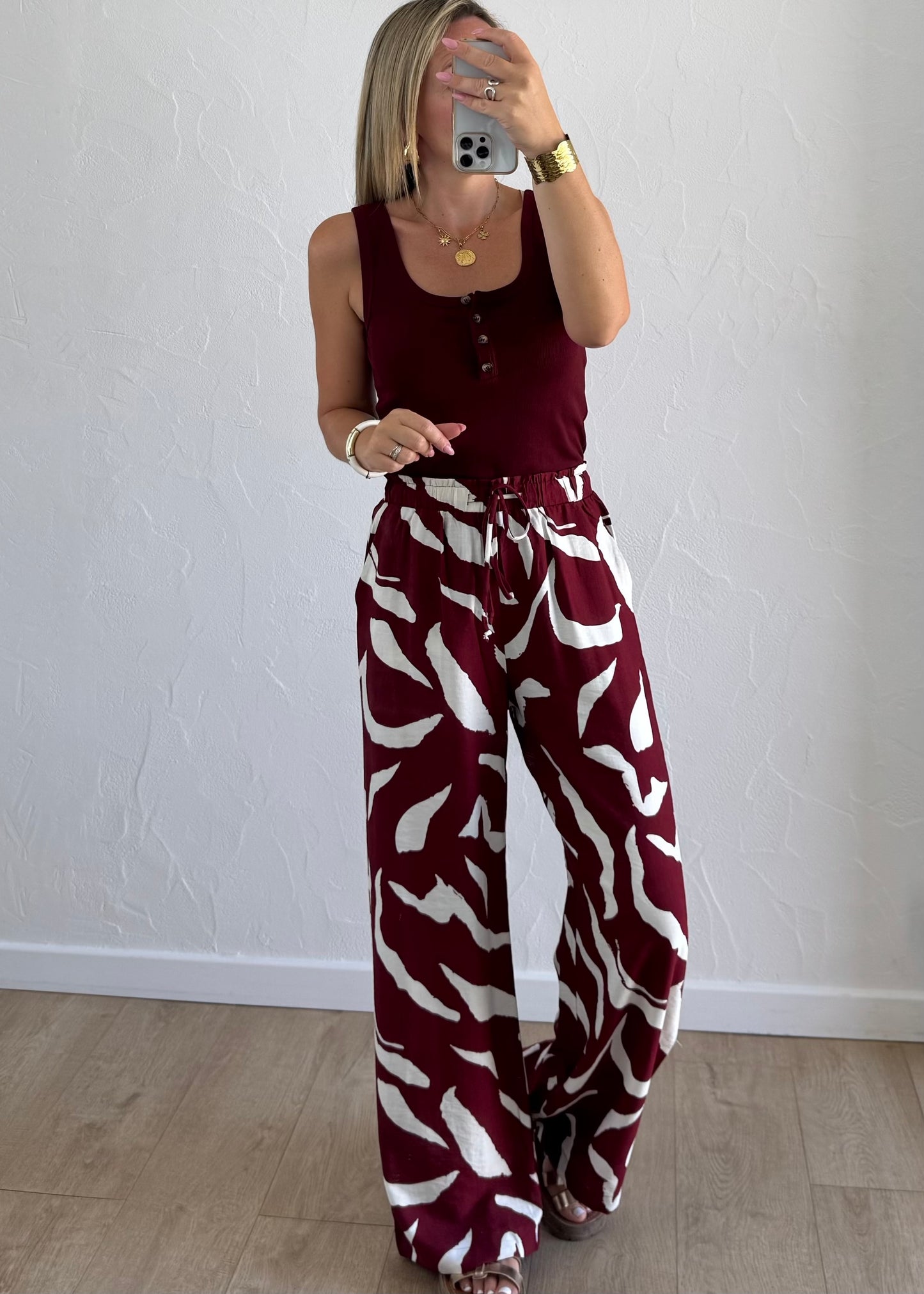 Pantalon DALIAS Bordeaux