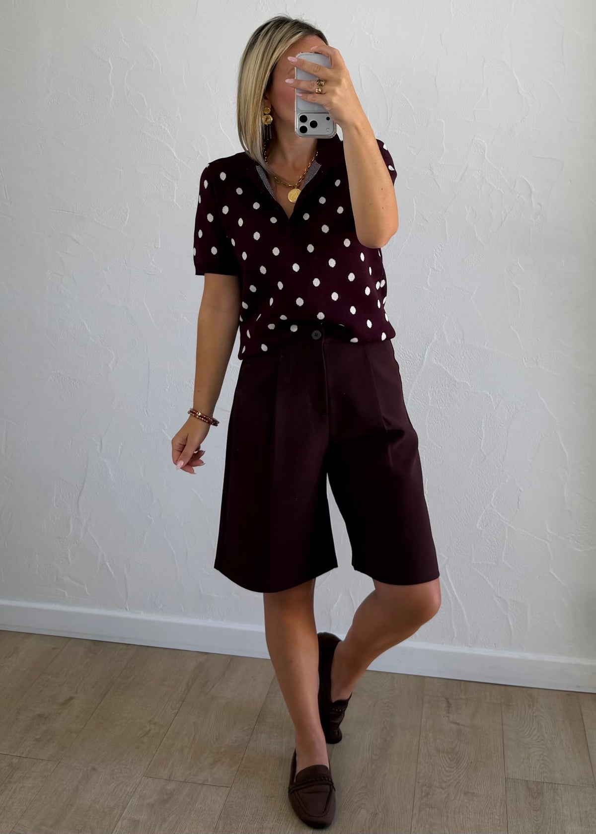 Polo Perla bordeaux