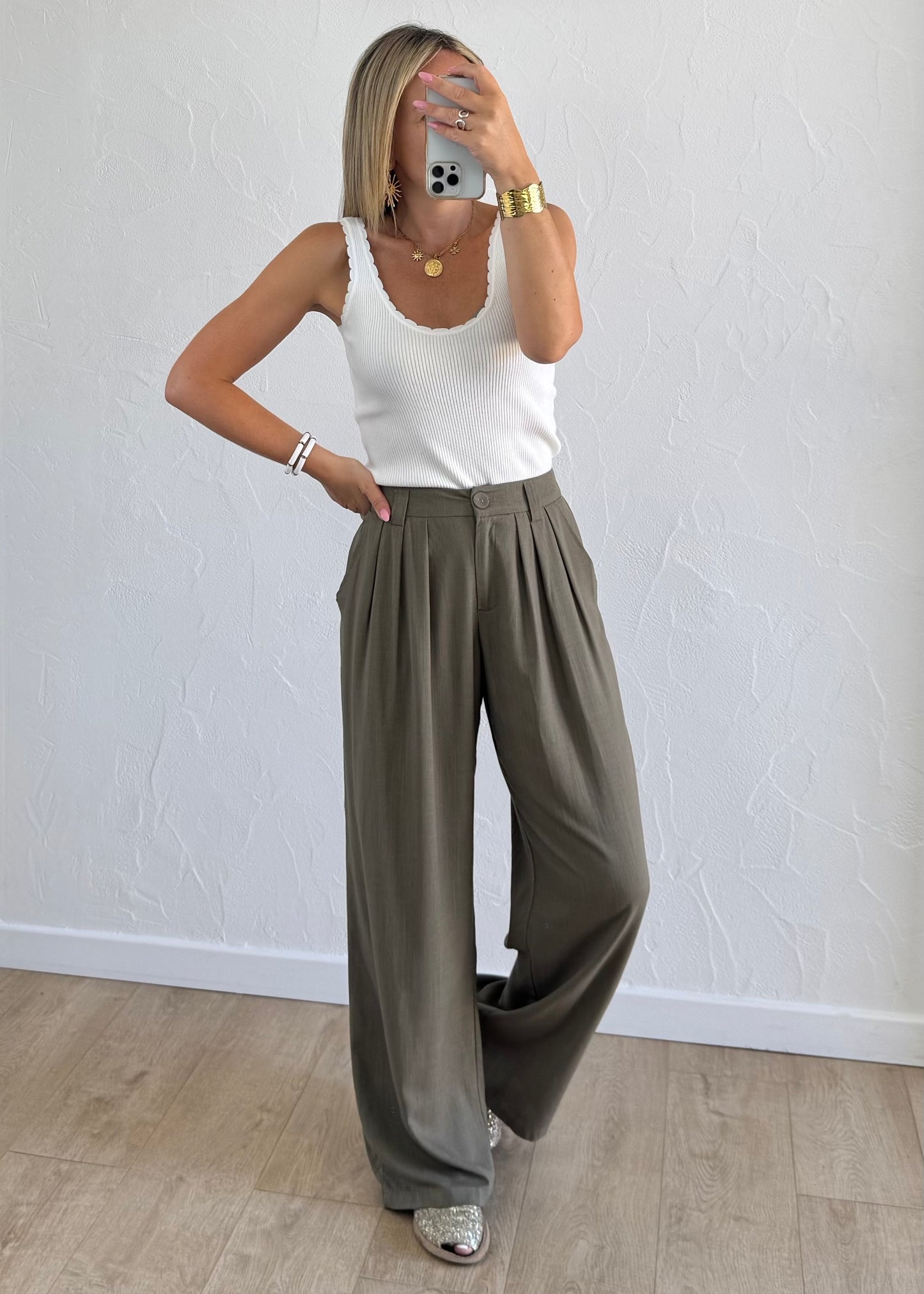 Pantalon Céline Kaki