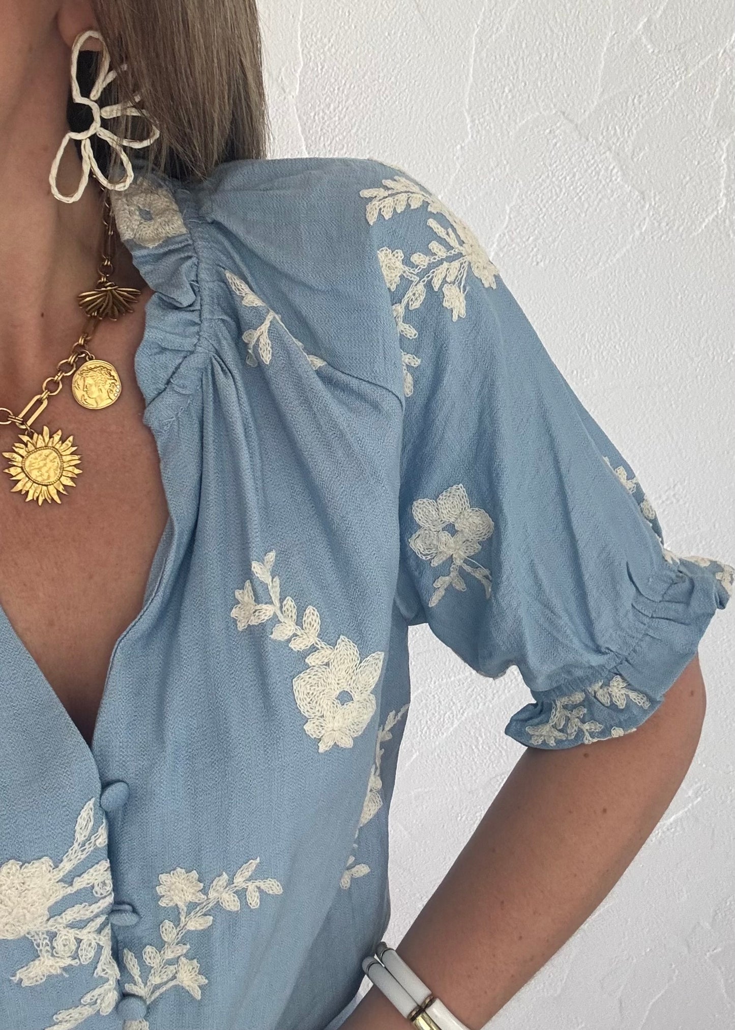 Chemisier Noelia Bleu
