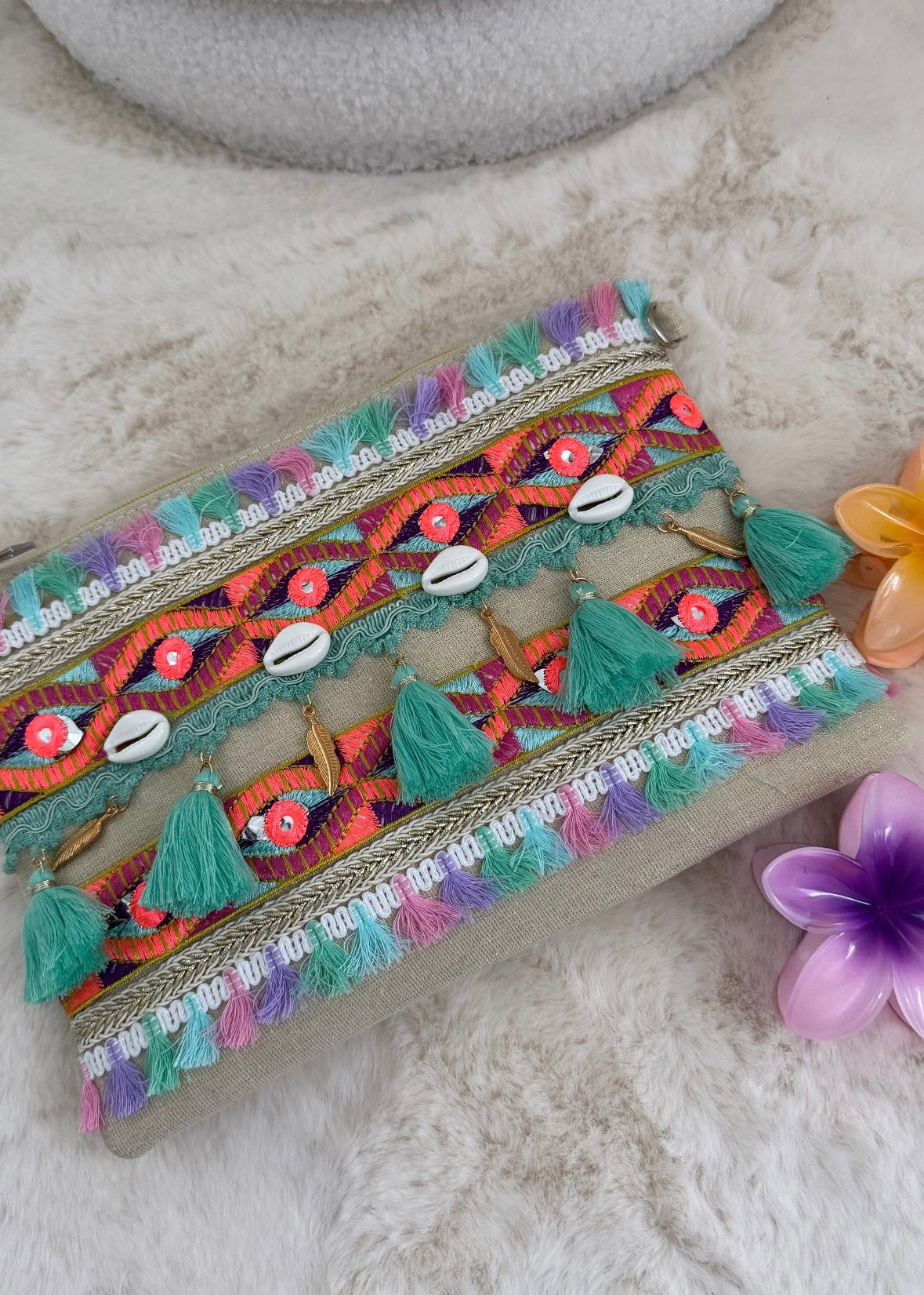 Pochette bohème Multicolore