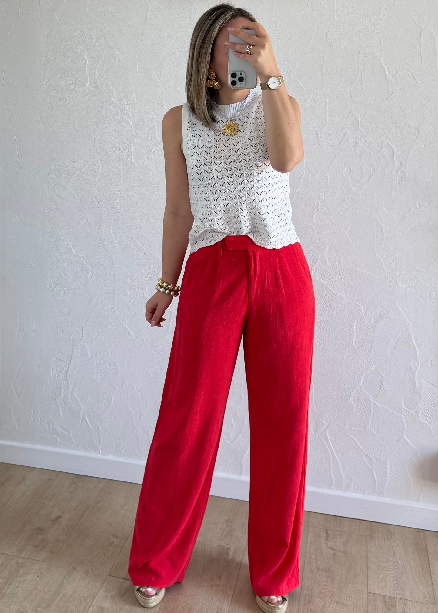 Pantalon Zoe Rouge