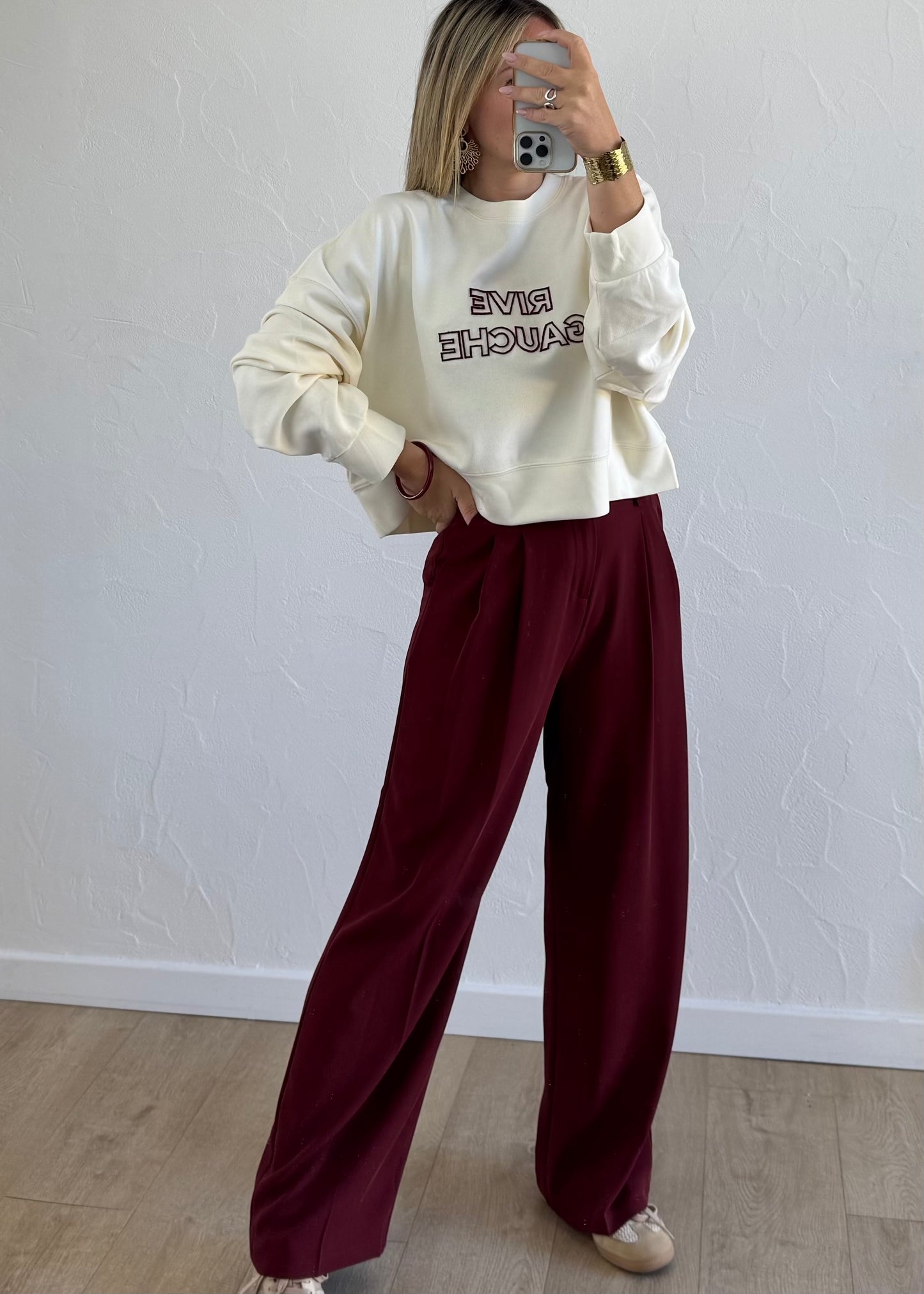 Pull « RIVE GAUCHE » Ecru