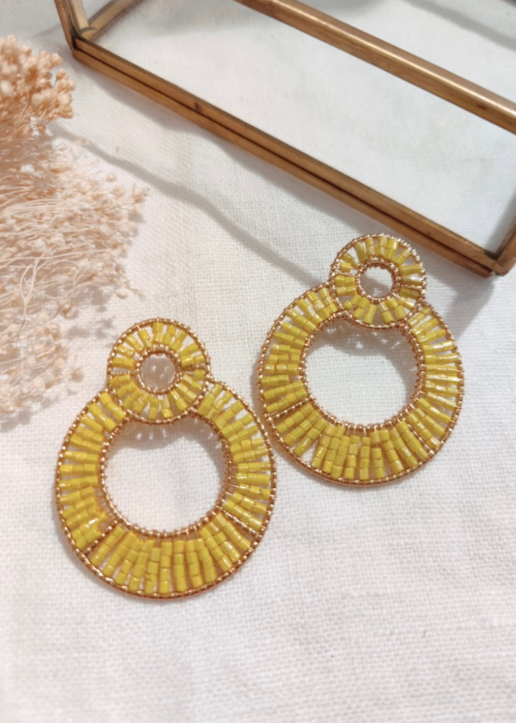 Boucles d’oreilles Julia Jaune