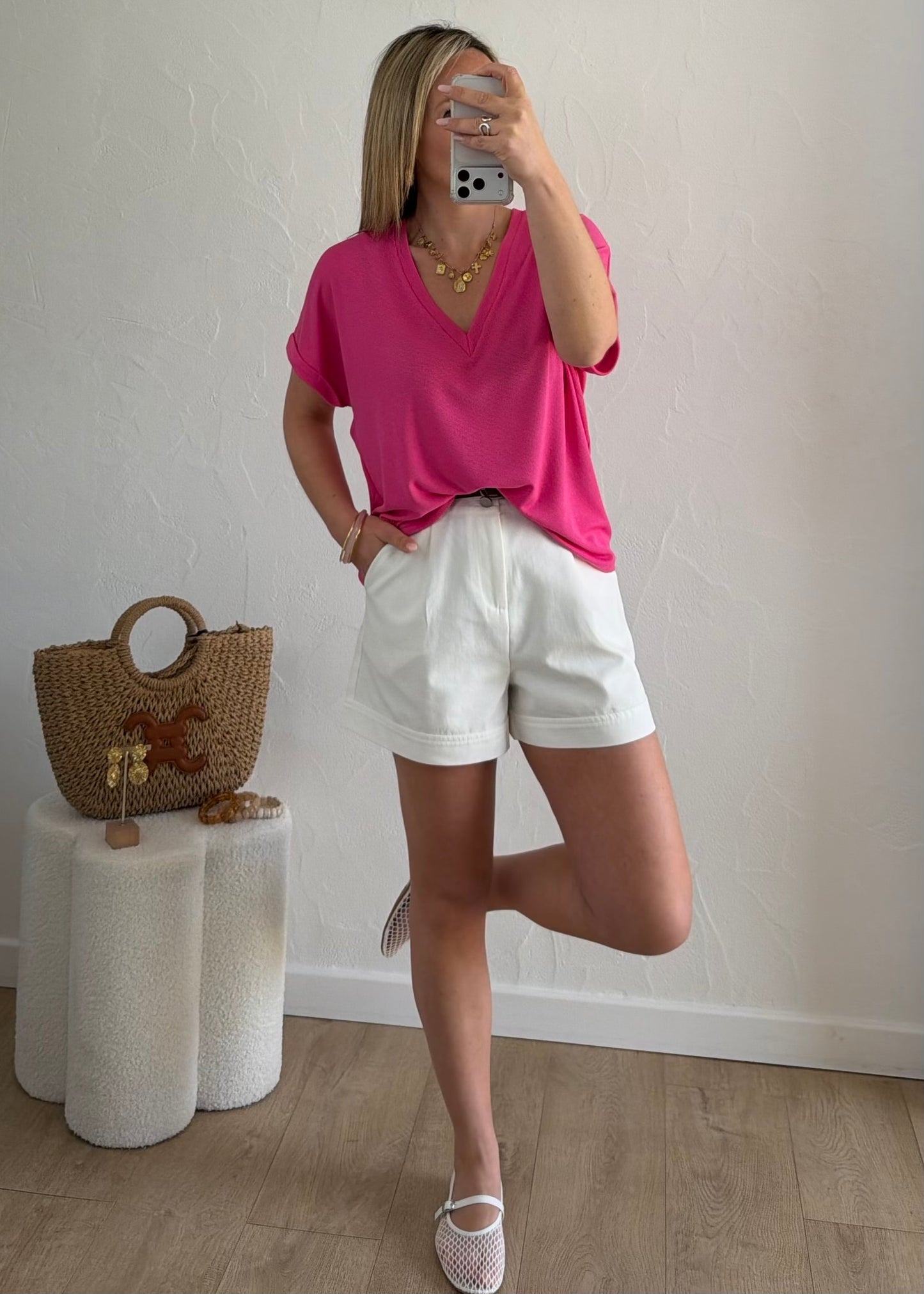 T-shirt Lisa fushia 🌺